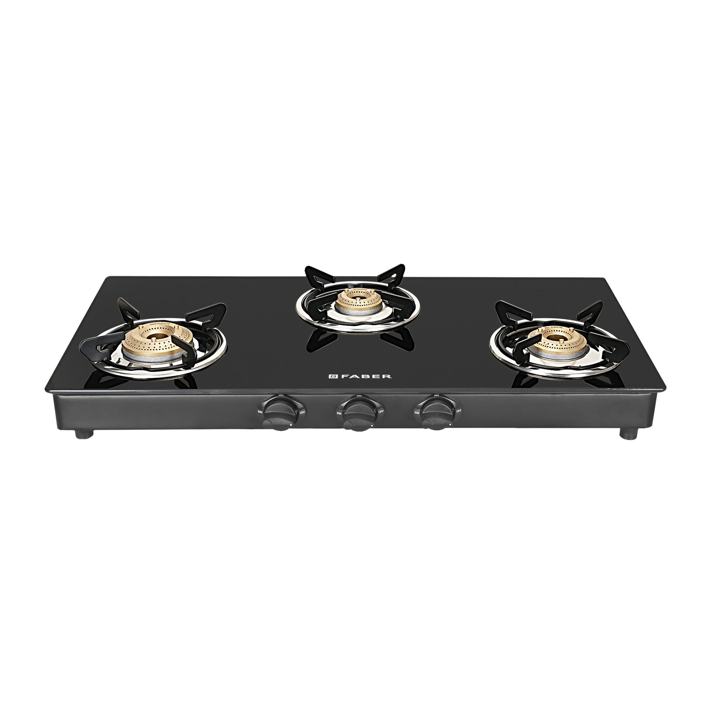 FABER Glass Top 3 Burner Manual Ignition Gas Stove (Brass Burner, Black) FABER Glass Top 3 Burner Manual Ignition Gas Stove (Brass Burner, Black)_6