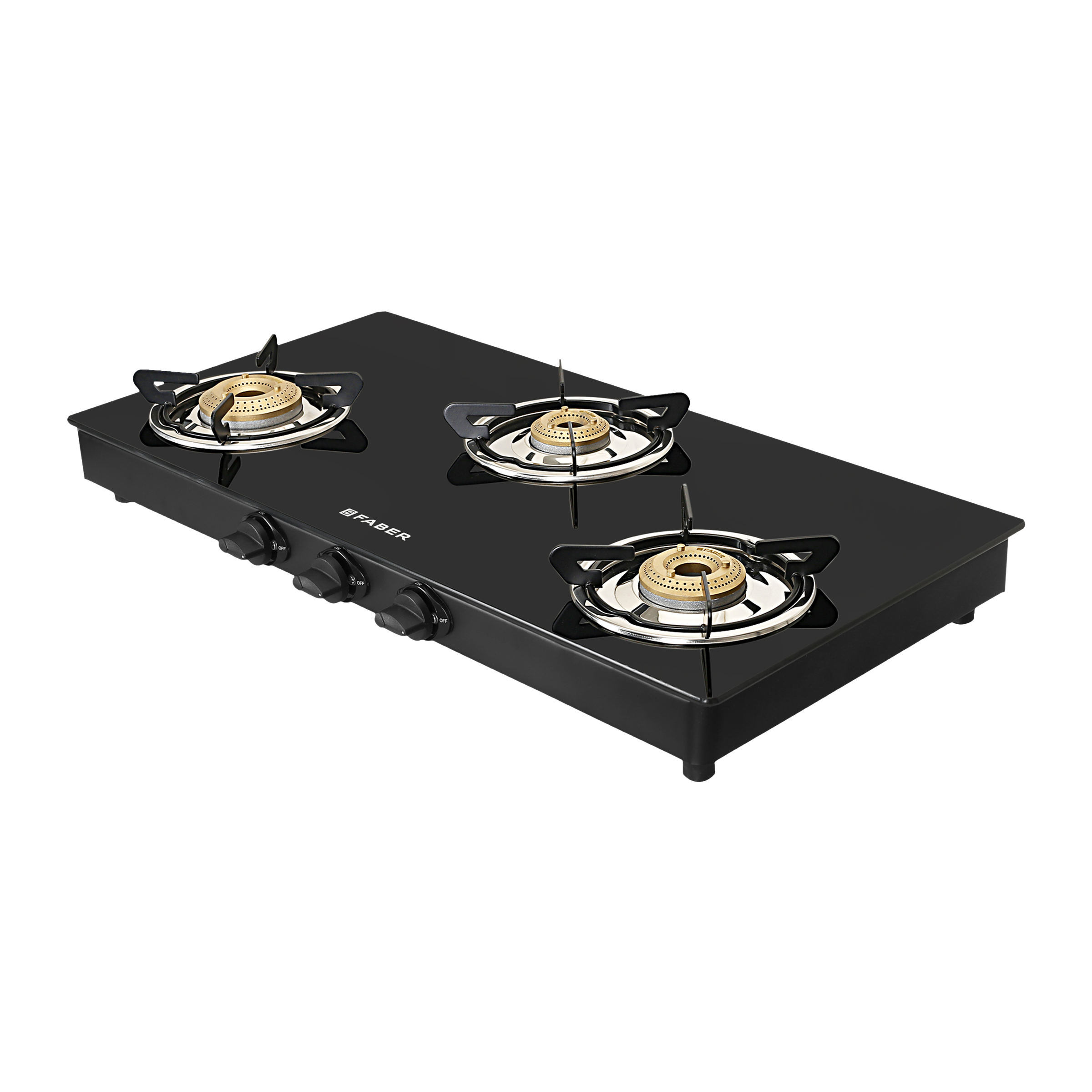 FABER Glass Top 3 Burner Manual Ignition Gas Stove (Brass Burner, Black) FABER Glass Top 3 Burner Manual Ignition Gas Stove (Brass Burner, Black)_7
