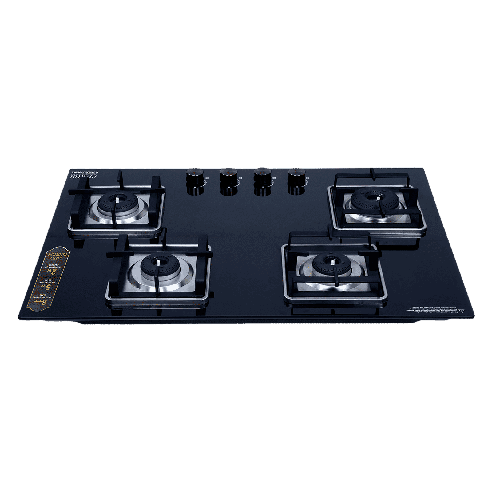 Croma Toughened Glass Top 4 Burner Automatic Hob (Double Drip Tray, Black) Croma Toughened Glass Top 4 Burner Automatic Hob (Double Drip Tray, Black)_7