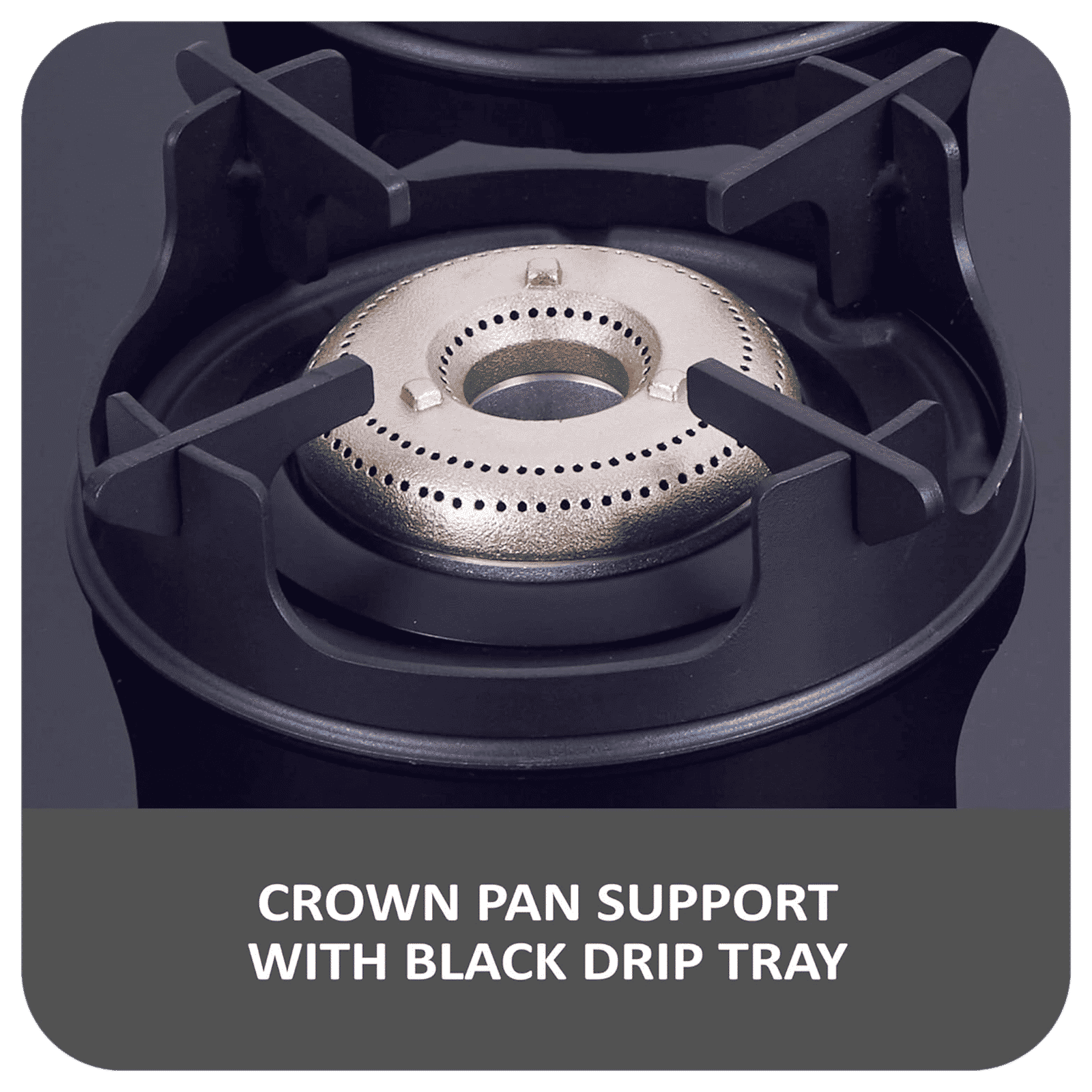 elica 4 Burner Manual Gas Stove (Crown Design Euro Coated, Black) elica 4 Burner Manual Gas Stove (Crown Design Euro Coated, Black)_5