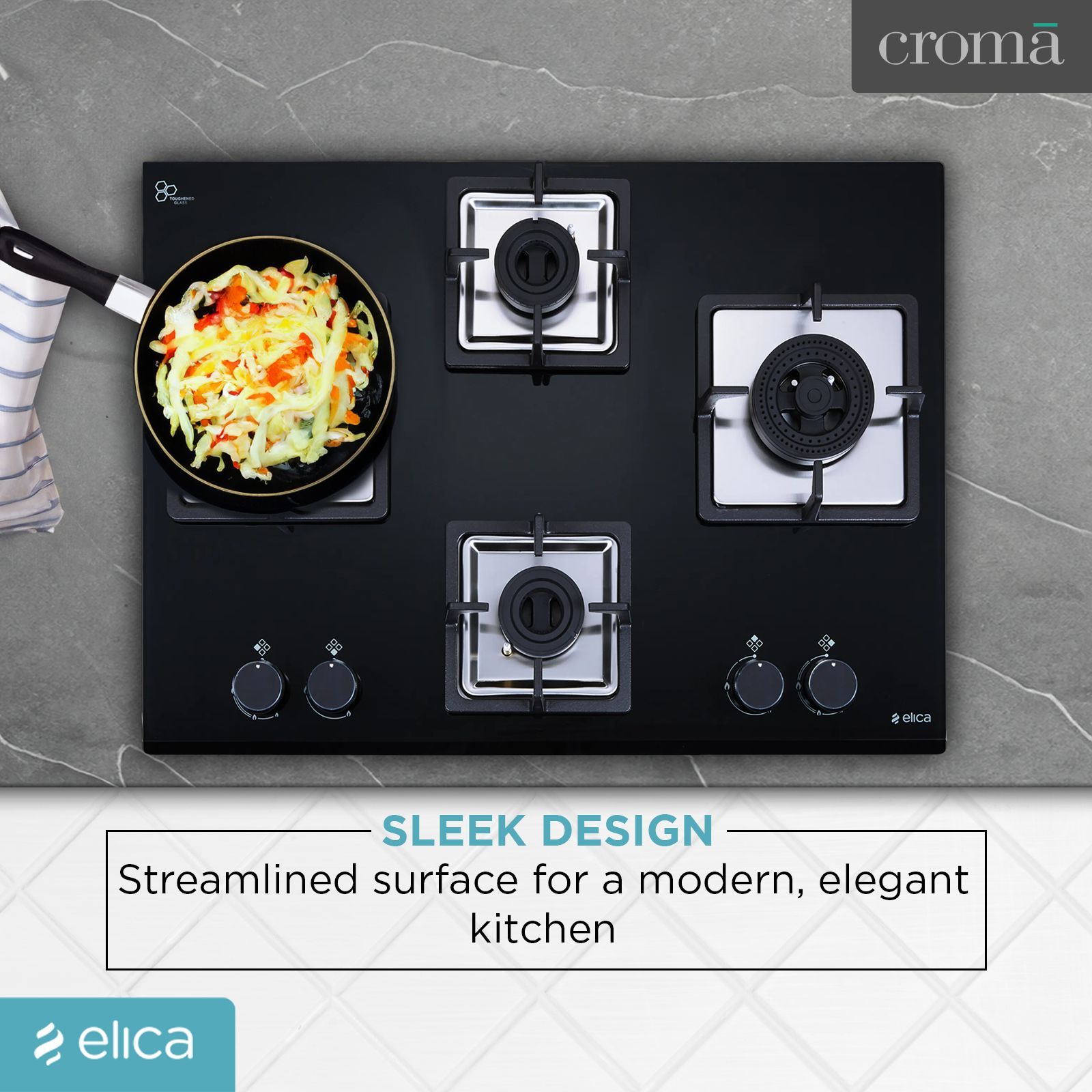 elica FLEXI AB 470 DX DFS 4 Burner Automatic Hob (Battery Operated, Black) elica FLEXI AB 470 DX DFS 4 Burner Automatic Hob (Battery Operated, Black)_12