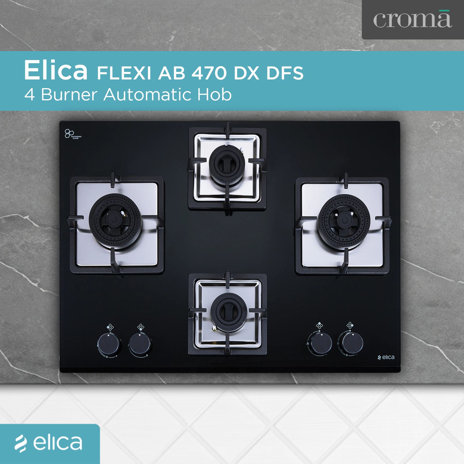 elica FLEXI AB 470 DX DFS 4 Burner Automatic Hob (Battery Operated, Black) elica FLEXI AB 470 DX DFS 4 Burner Automatic Hob (Battery Operated, Black)_7