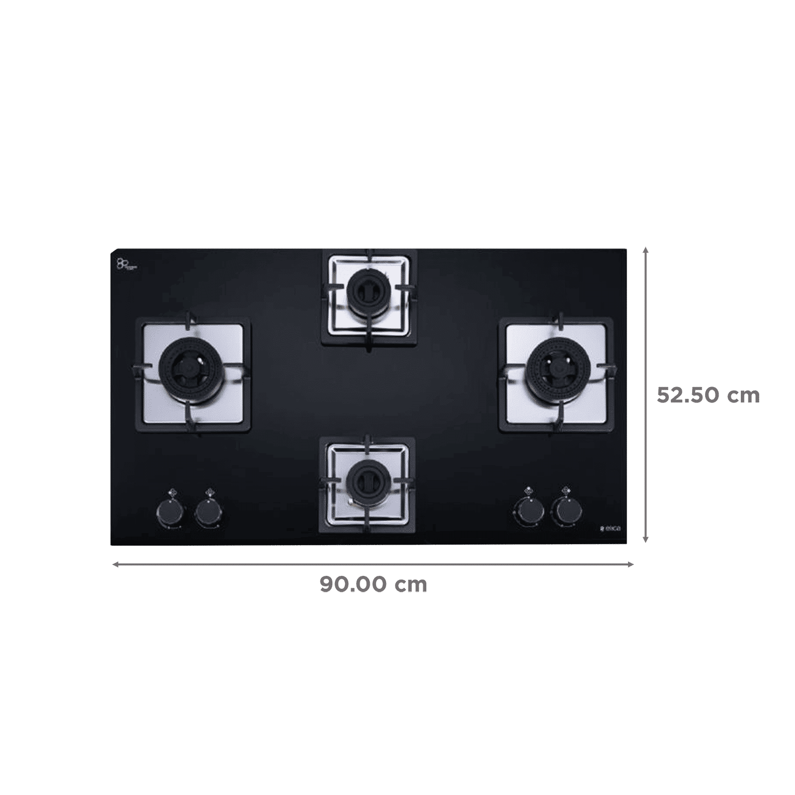 elica IND FLEXI AB DFS Series 4 Burner Automatic Hob (Battery Operated, Black)_2