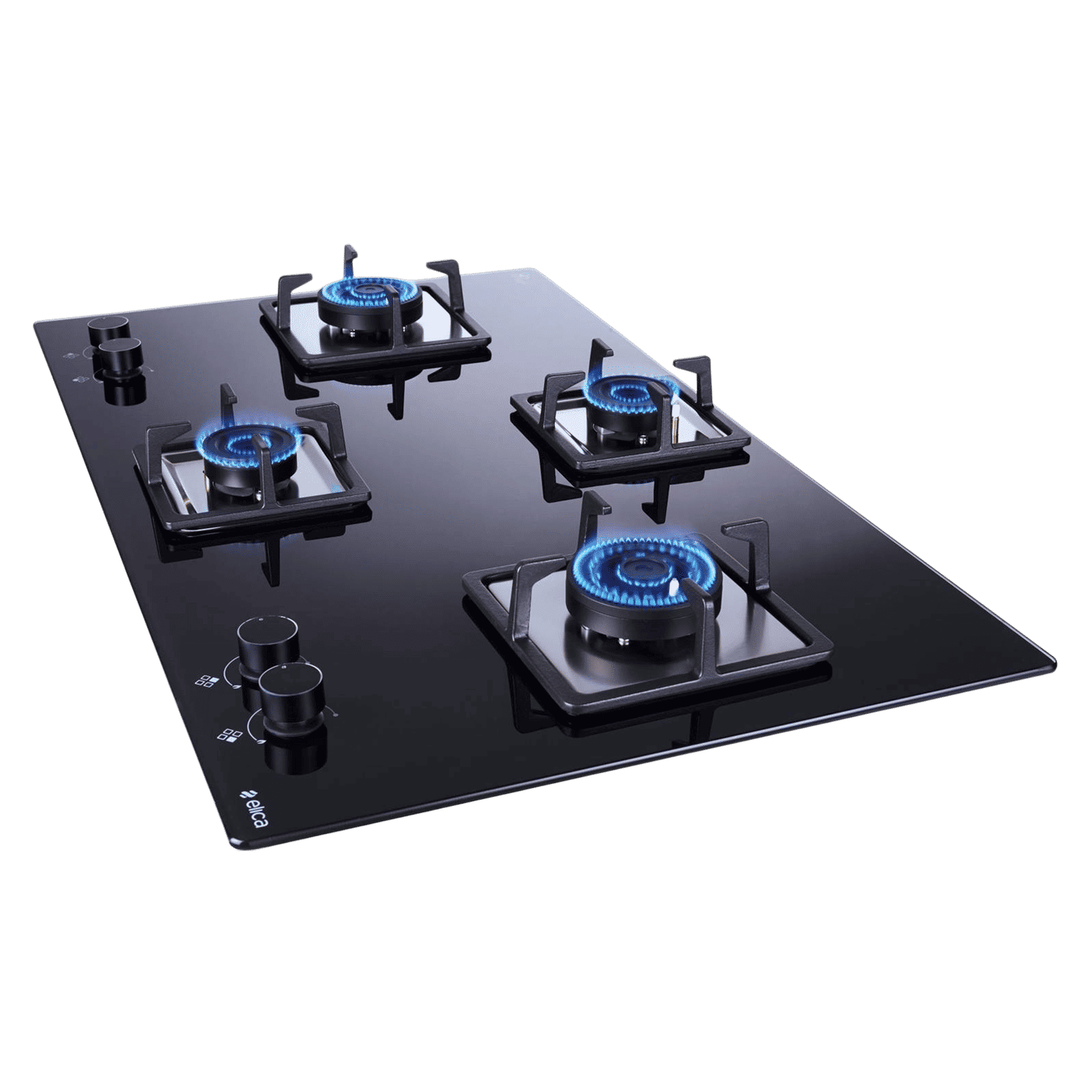 elica IND FLEXI AB DFS Series 4 Burner Automatic Hob (Battery Operated, Black)_5