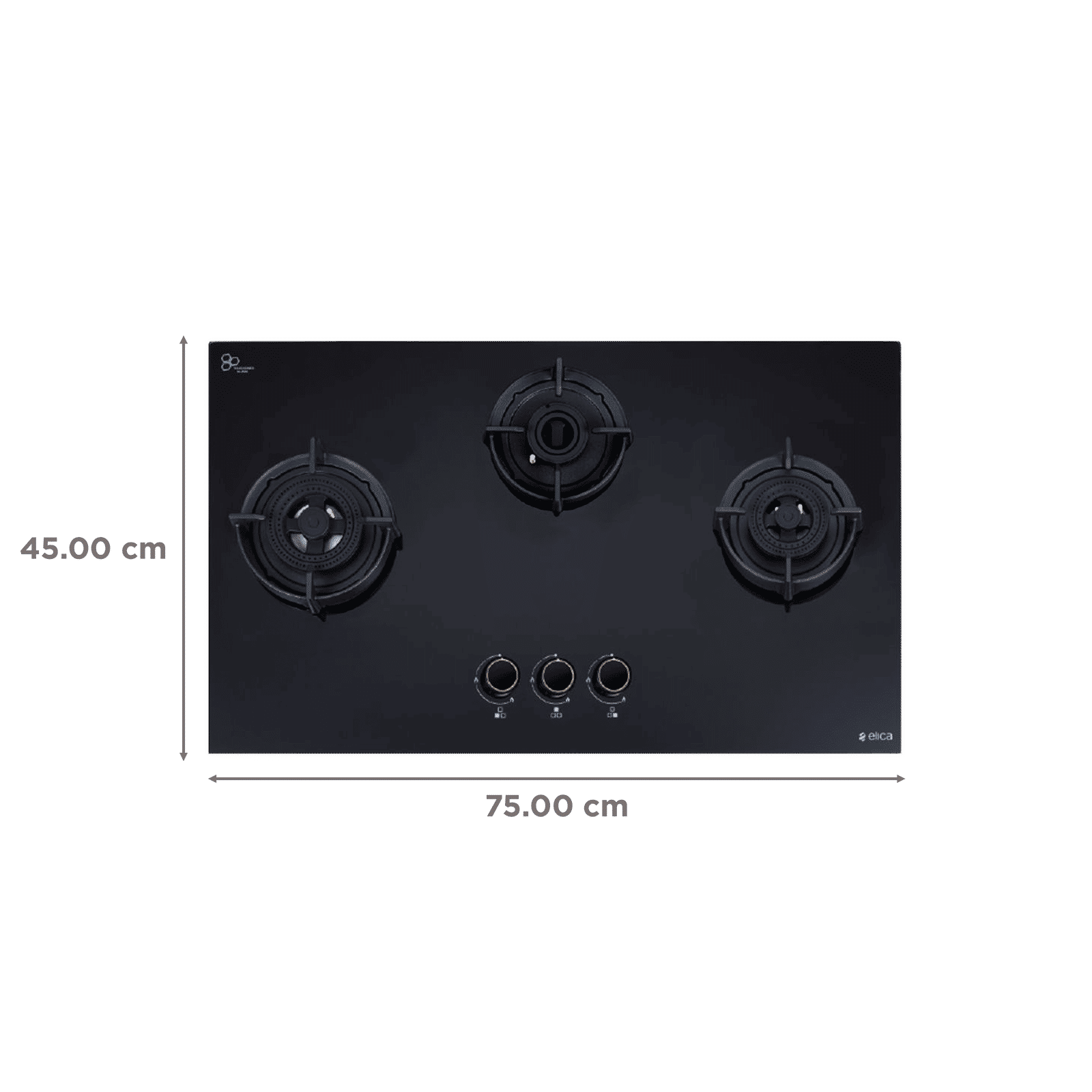elica FLEXI DFS AB Series 3 Burner Automatic Hob (Battery Operated, Black) elica FLEXI DFS AB Series 3 Burner Automatic Hob (Battery Operated, Black)_2