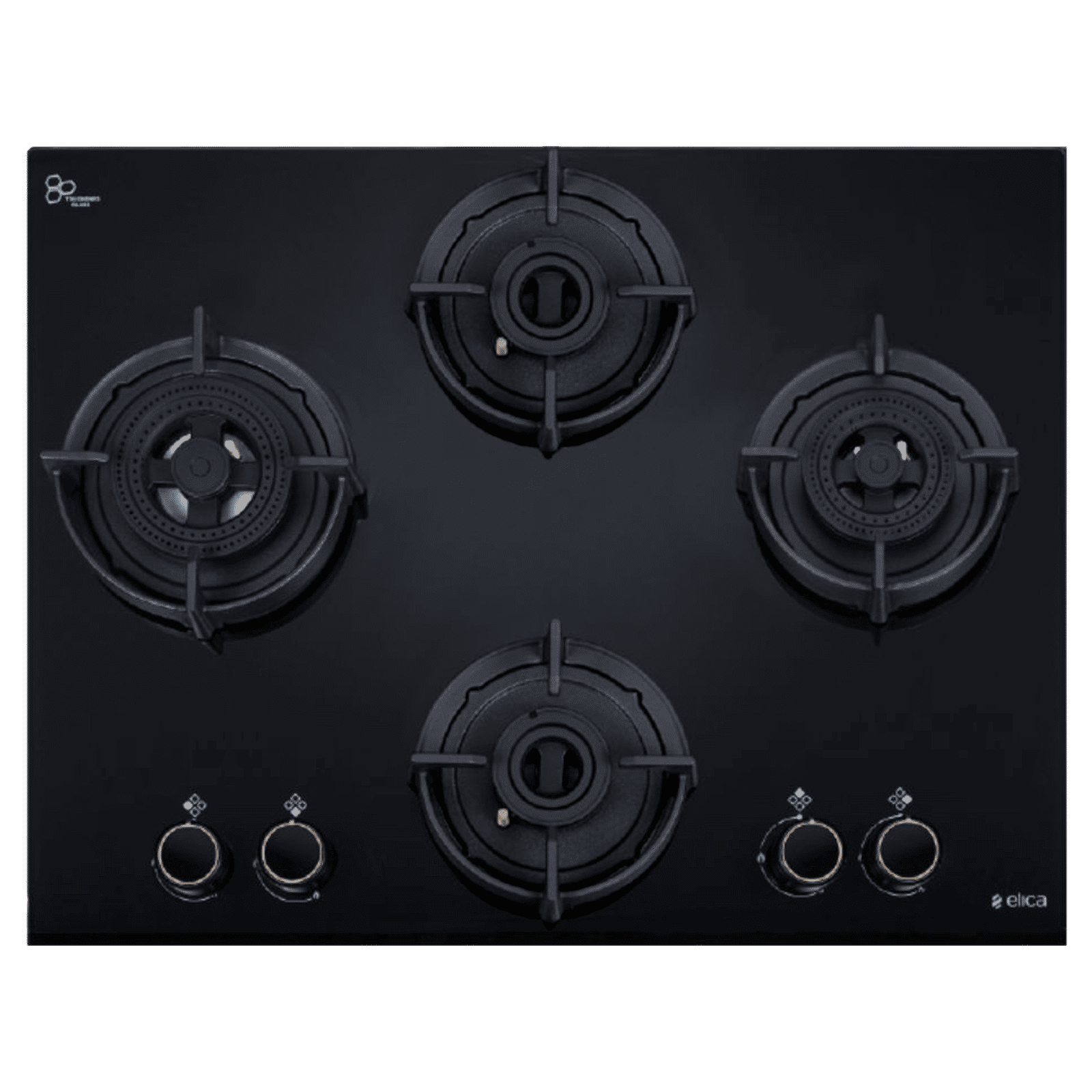 elica FLEXI DFS AB Series 4 Burner Automatic Hob (Battery Operated, Black)_1
