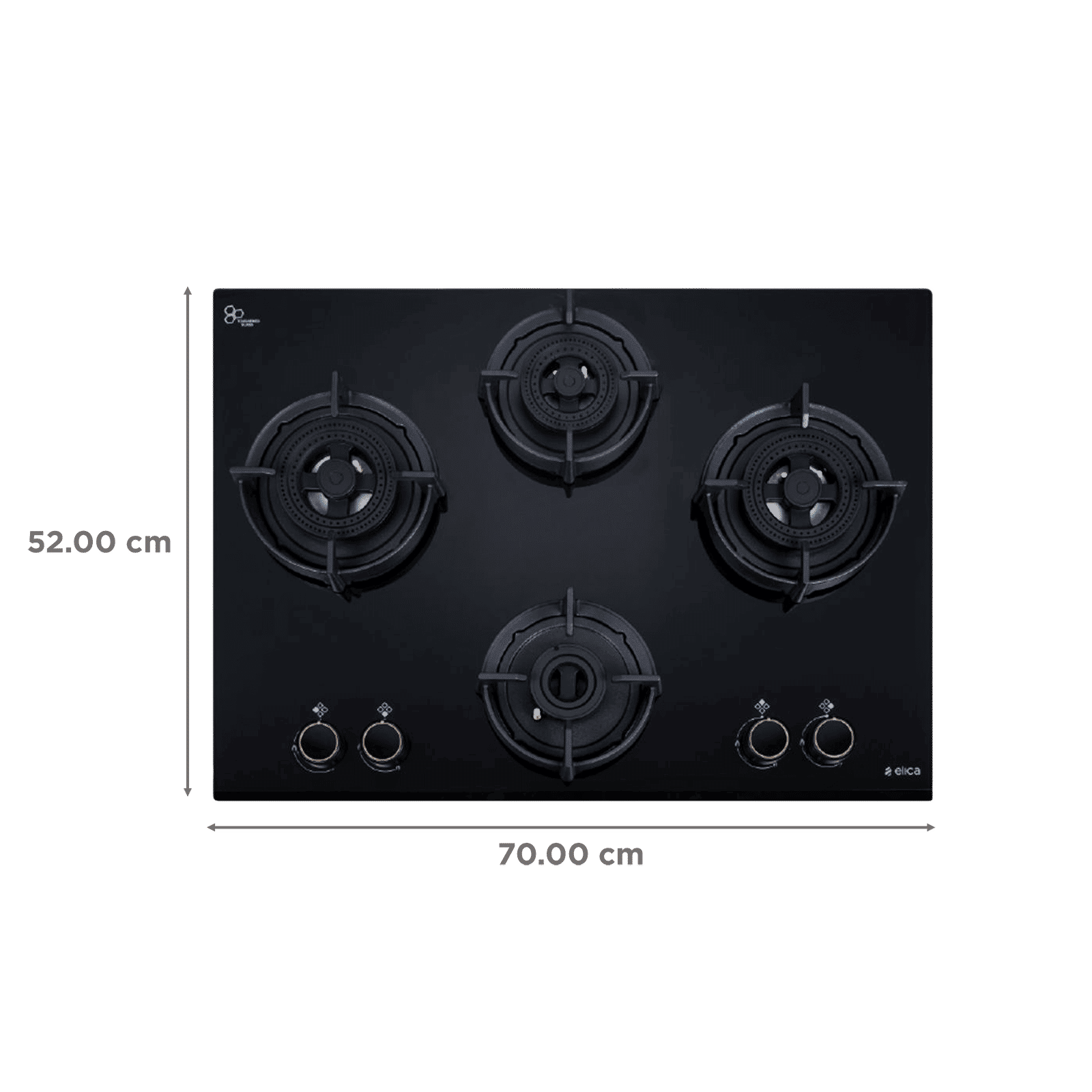 elica FLEXI DFS AB Series 4 Burner Automatic Hob (Battery Operated, Black) elica FLEXI DFS AB Series 4 Burner Automatic Hob (Battery Operated, Black)_2