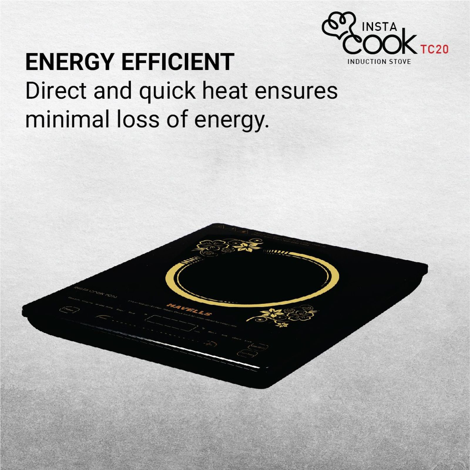HAVELLS Insta Cook TC20 2000W Single Induction Cooktop with 9 Preset Menus_10