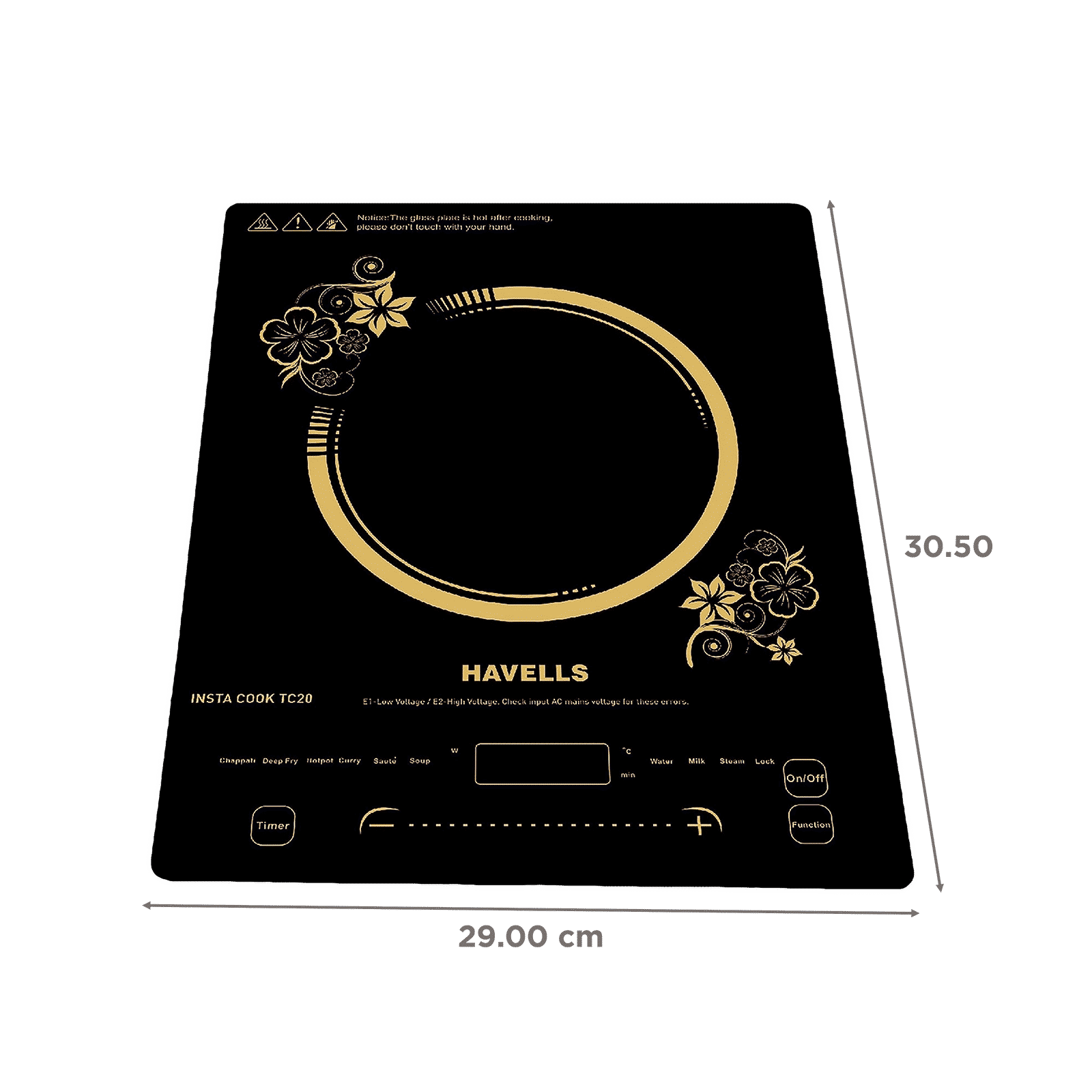 HAVELLS Insta Cook TC20 2000W Single Induction Cooktop with 9 Preset Menus_2