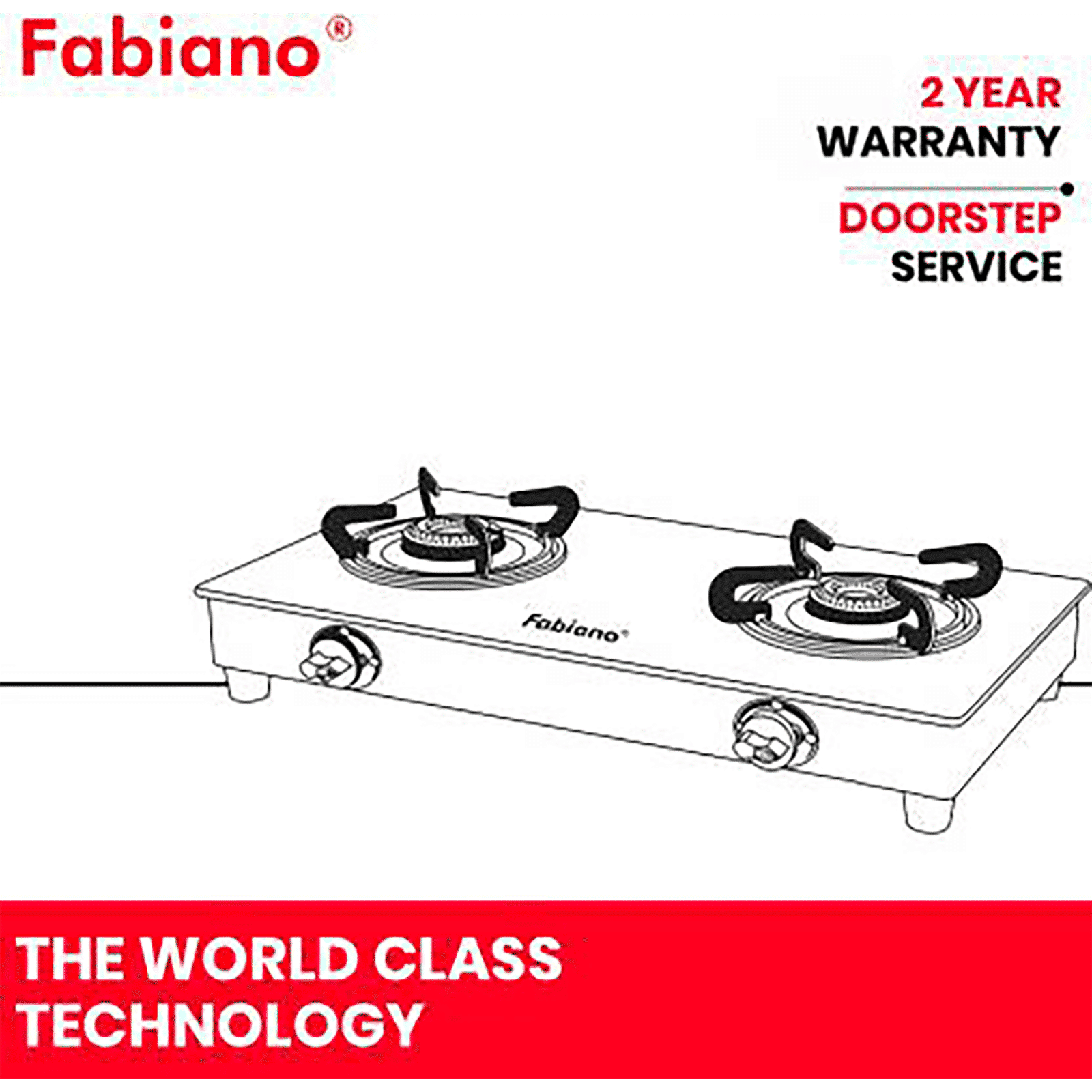 Fabiano FAB2BRNAUTOSMART Toughened Glass Top 2 Burner Automatic Gas Stove (High Efficiency Burner, Black)_7
