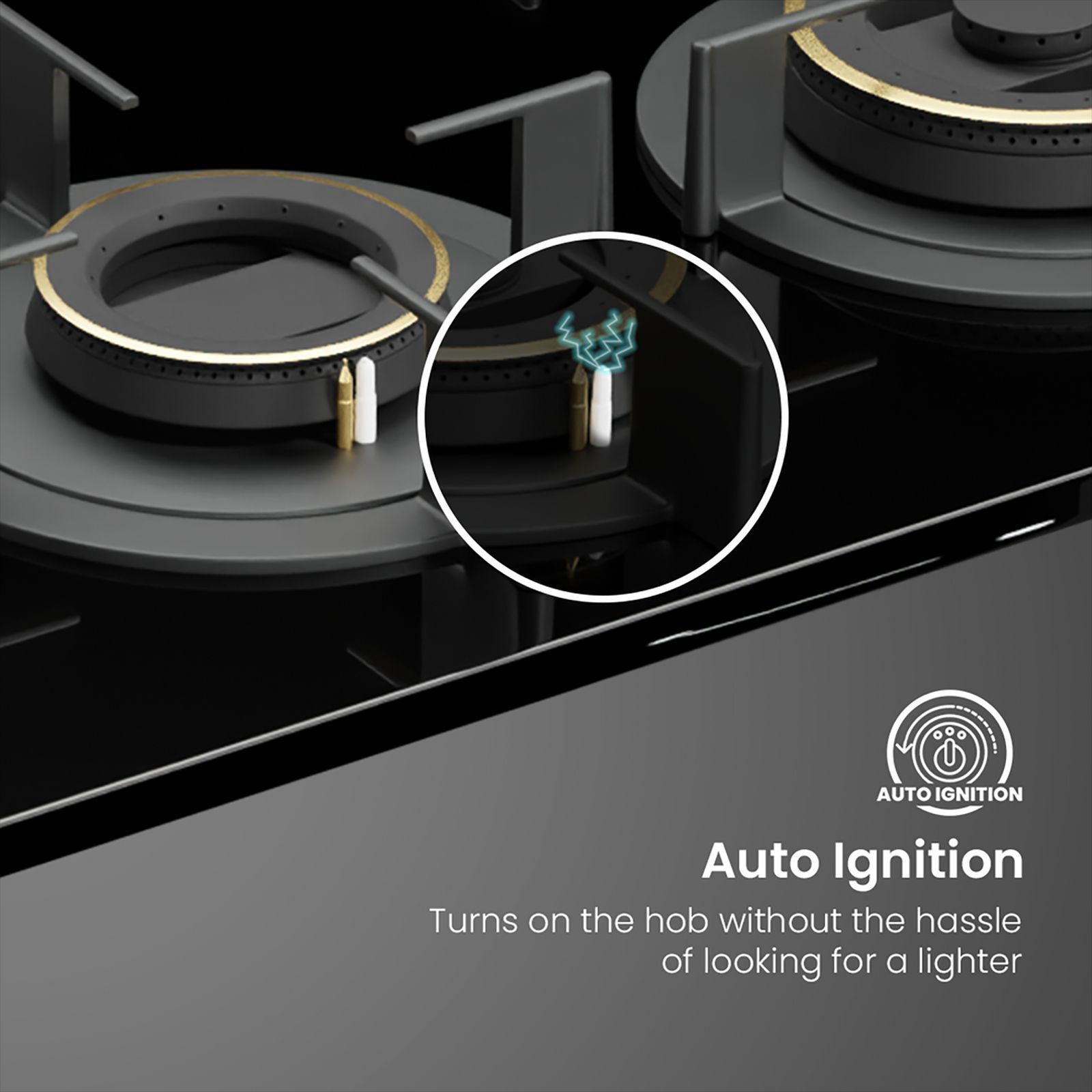 Crompton Sensosafe Toughened Glass Top 3 Burner Automatic Hob (Cast Iron Pan Support, Midnight Black)_13