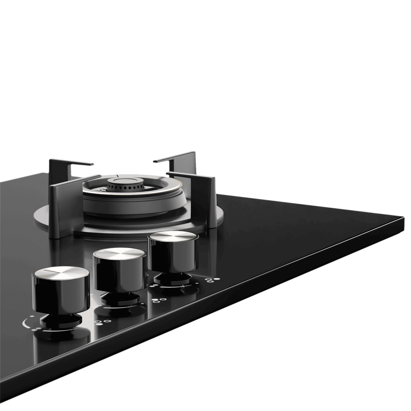 Crompton Sensosafe Toughened Glass Top 3 Burner Automatic Hob (Cast Iron Pan Support, Midnight Black)_4