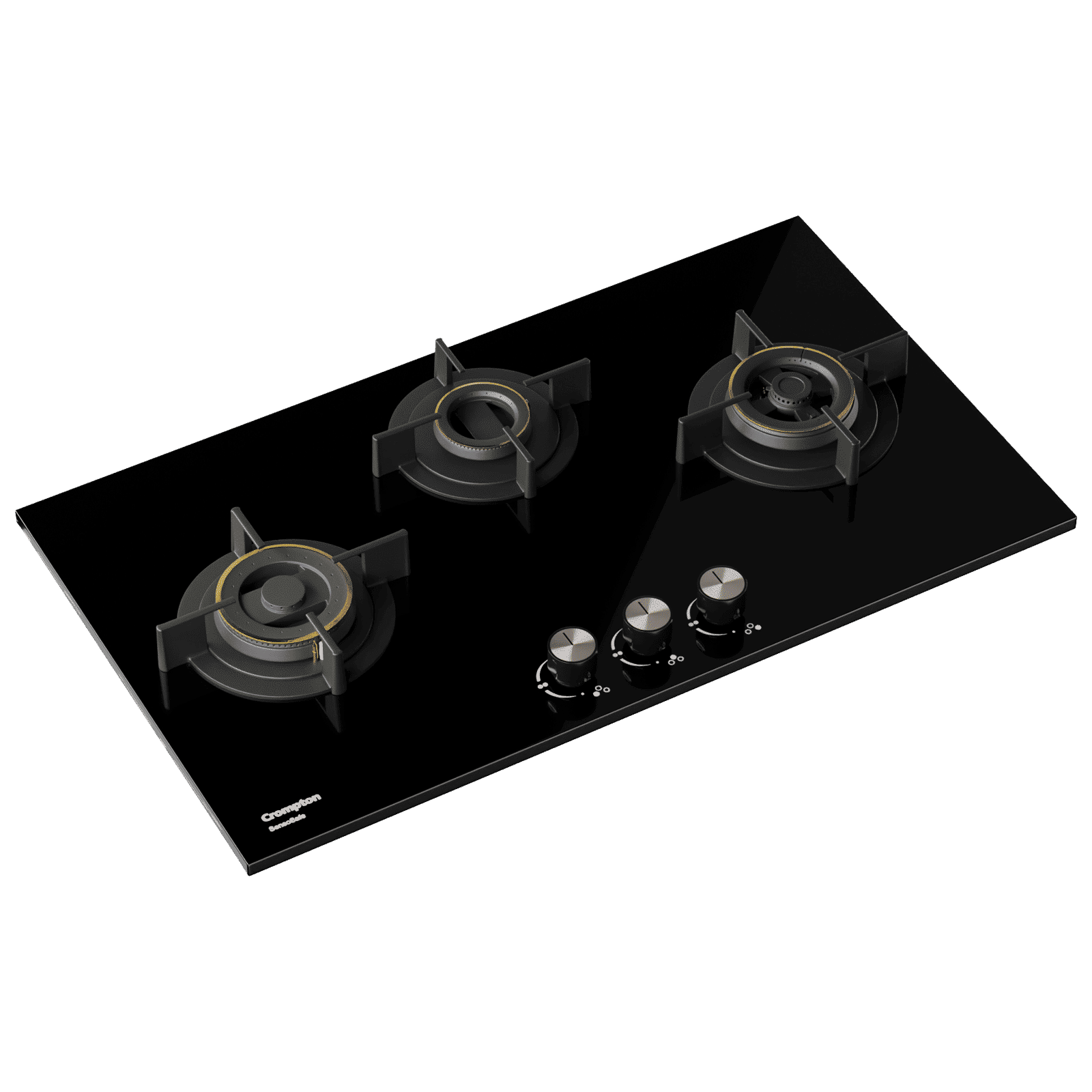 Crompton Sensosafe Toughened Glass Top 3 Burner Automatic Hob (Cast Iron Pan Support, Midnight Black)_6
