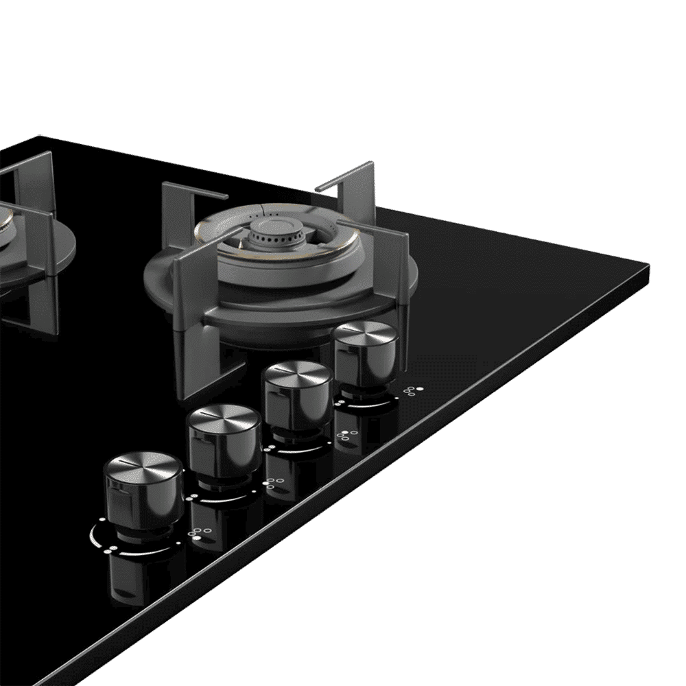 Crompton Sensosafe Toughened Glass Top 4 Burner Automatic Hob (Cast Iron Pan Support, Midnight Black)_5