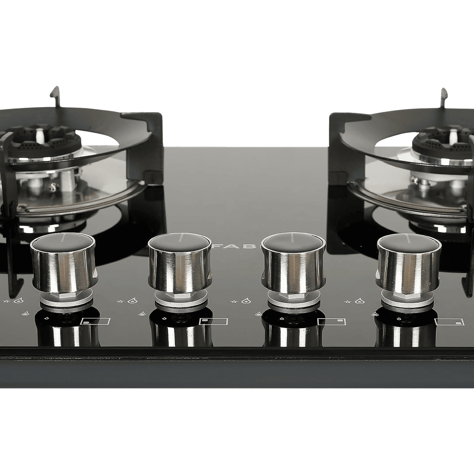 FABER Superia HT764 BR AI Toughened Glass Top 4 Burner Automatic Gas Hob (Battery Operated, Black)_5