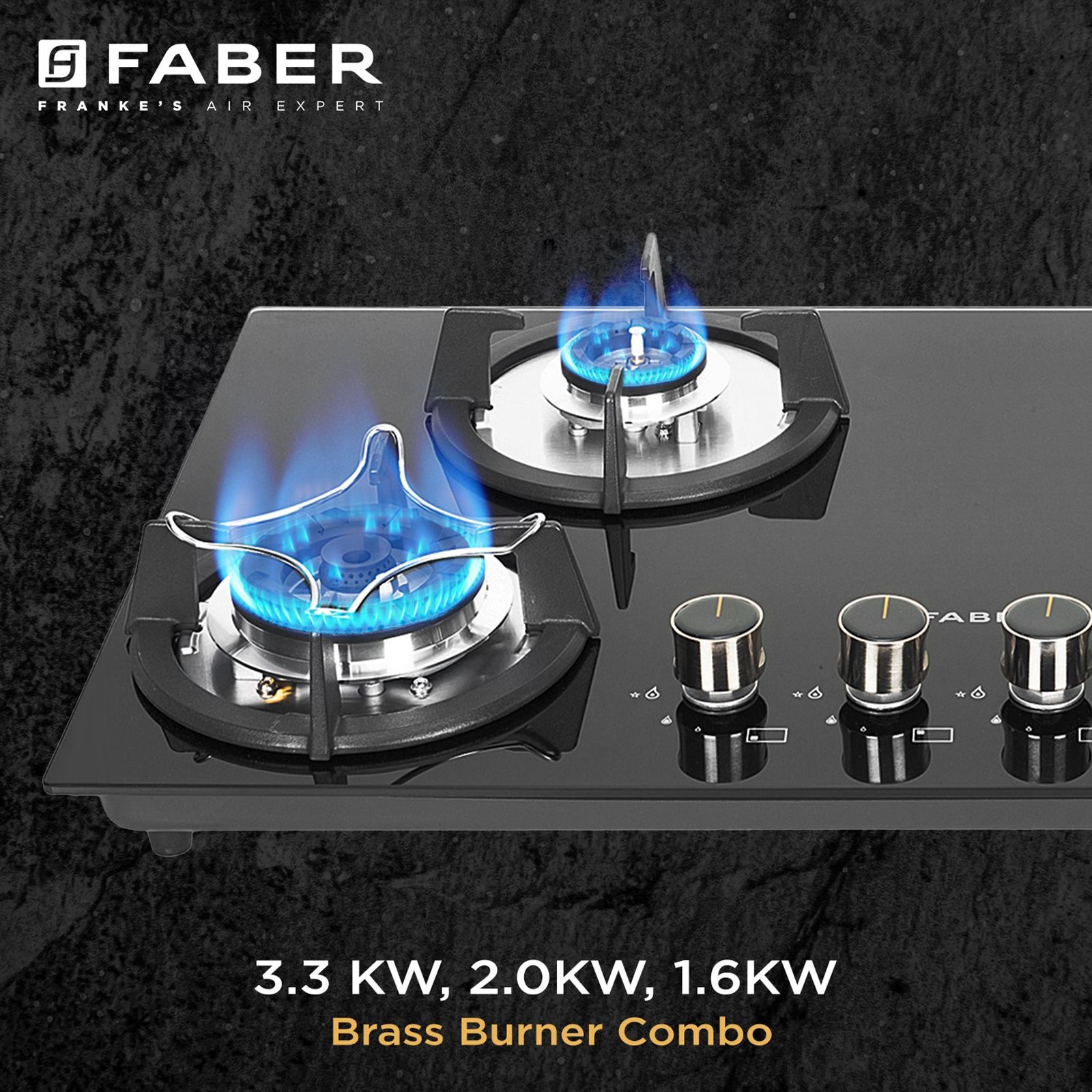 FABER Superia HT764 BR AI Toughened Glass Top 4 Burner Automatic Gas Hob (Battery Operated, Black)_7