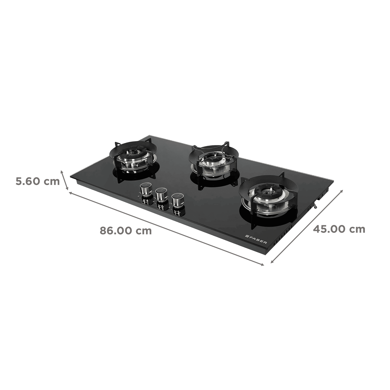 FABER SUPERIA HT903 BR AI Toughened Glass Top 3 Burner Automatic Gas Hob (Fully Concealed Drip Tray, Black)_2
