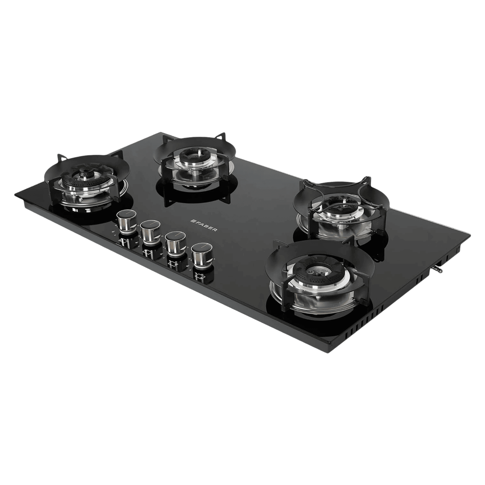 FABER SUPERIA HT904 BR AI Toughened Glass Top 4 Burner Automatic Gas Hob (Fully Concealed Drip Tray, Black)_7