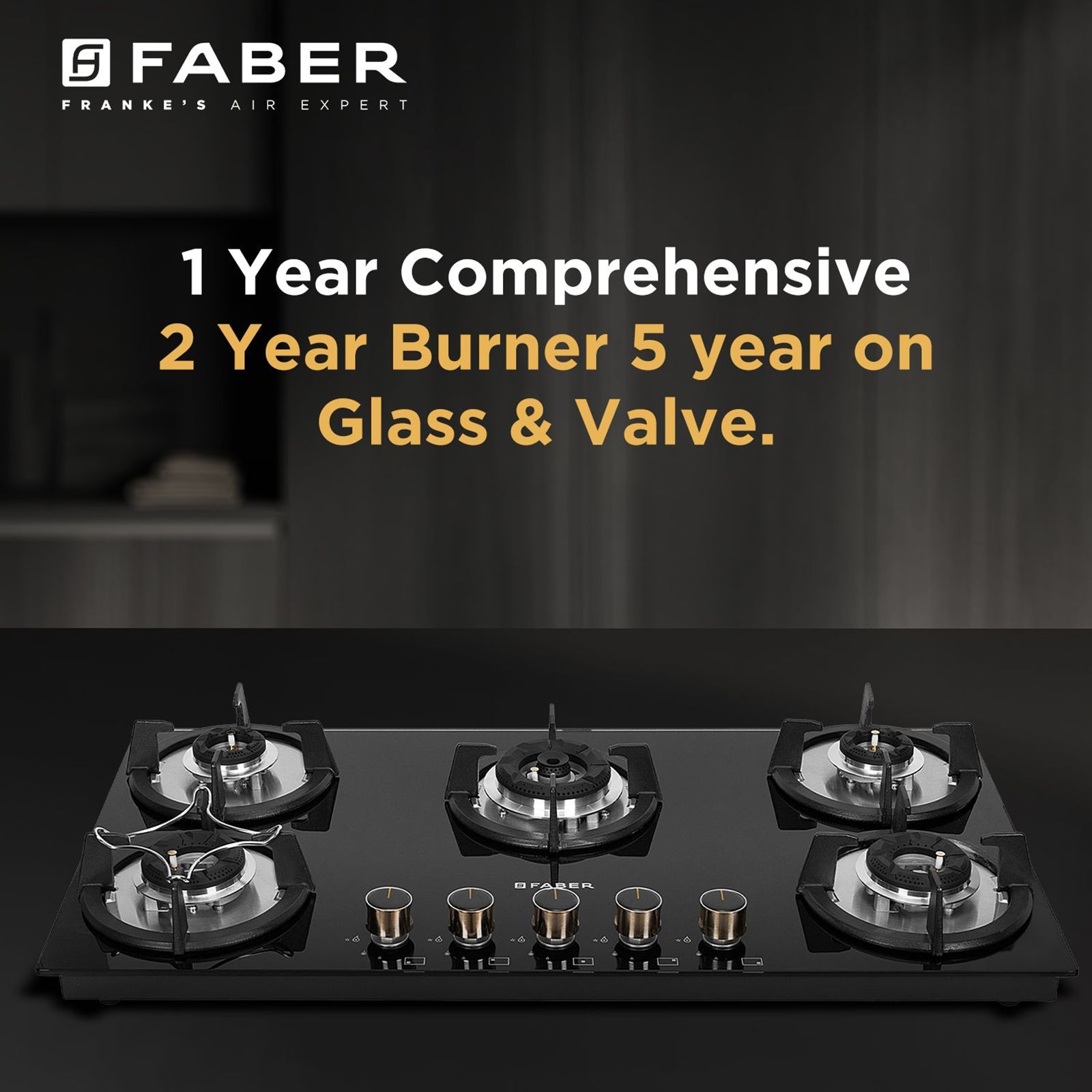 FABER SUPERIA HT905 BR AI Toughened Glass Top 5 Burner Automatic Gas Hob (Fully Concealed Drip Tray, Black)_14