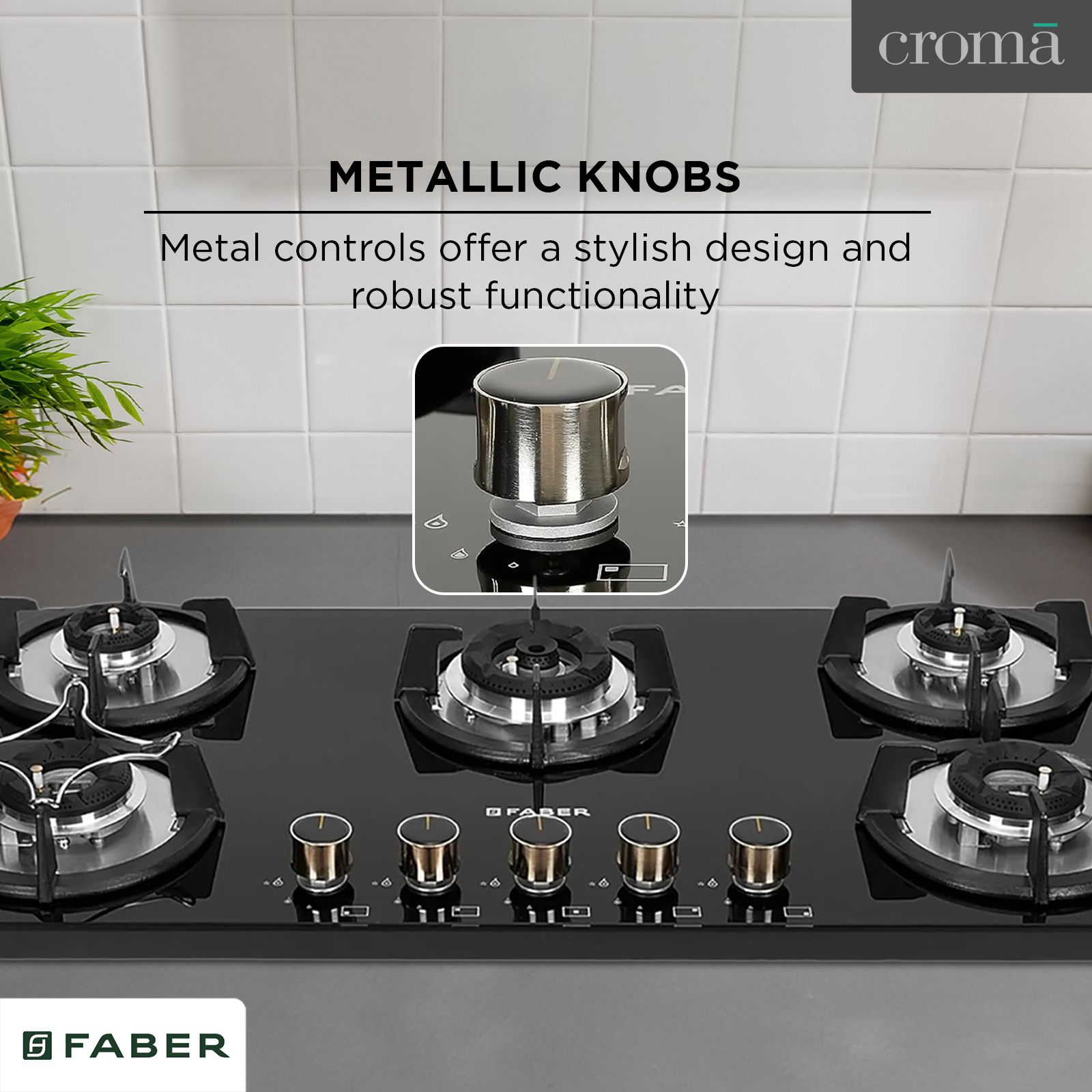 FABER SUPERIA HT905 BR AI Toughened Glass Top 5 Burner Automatic Gas Hob (Fully Concealed Drip Tray, Black)_19