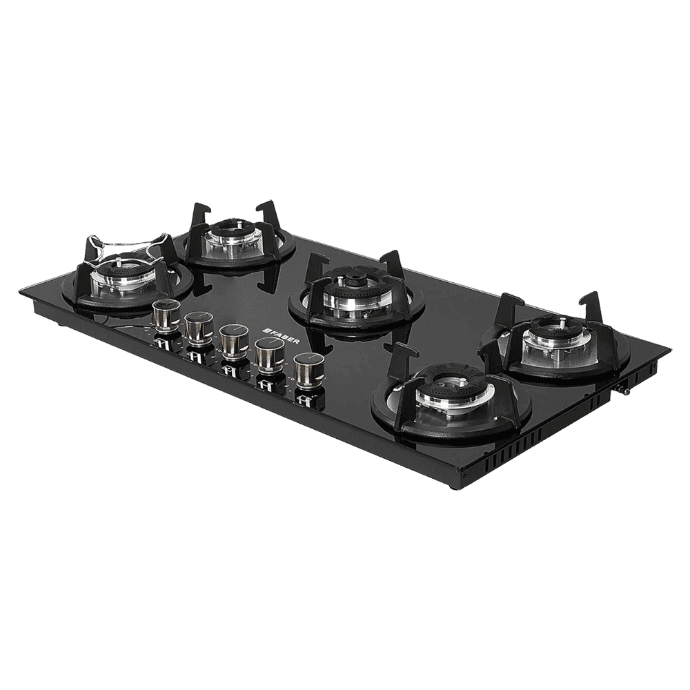 FABER SUPERIA HT905 BR AI Toughened Glass Top 5 Burner Automatic Gas Hob (Fully Concealed Drip Tray, Black)_8