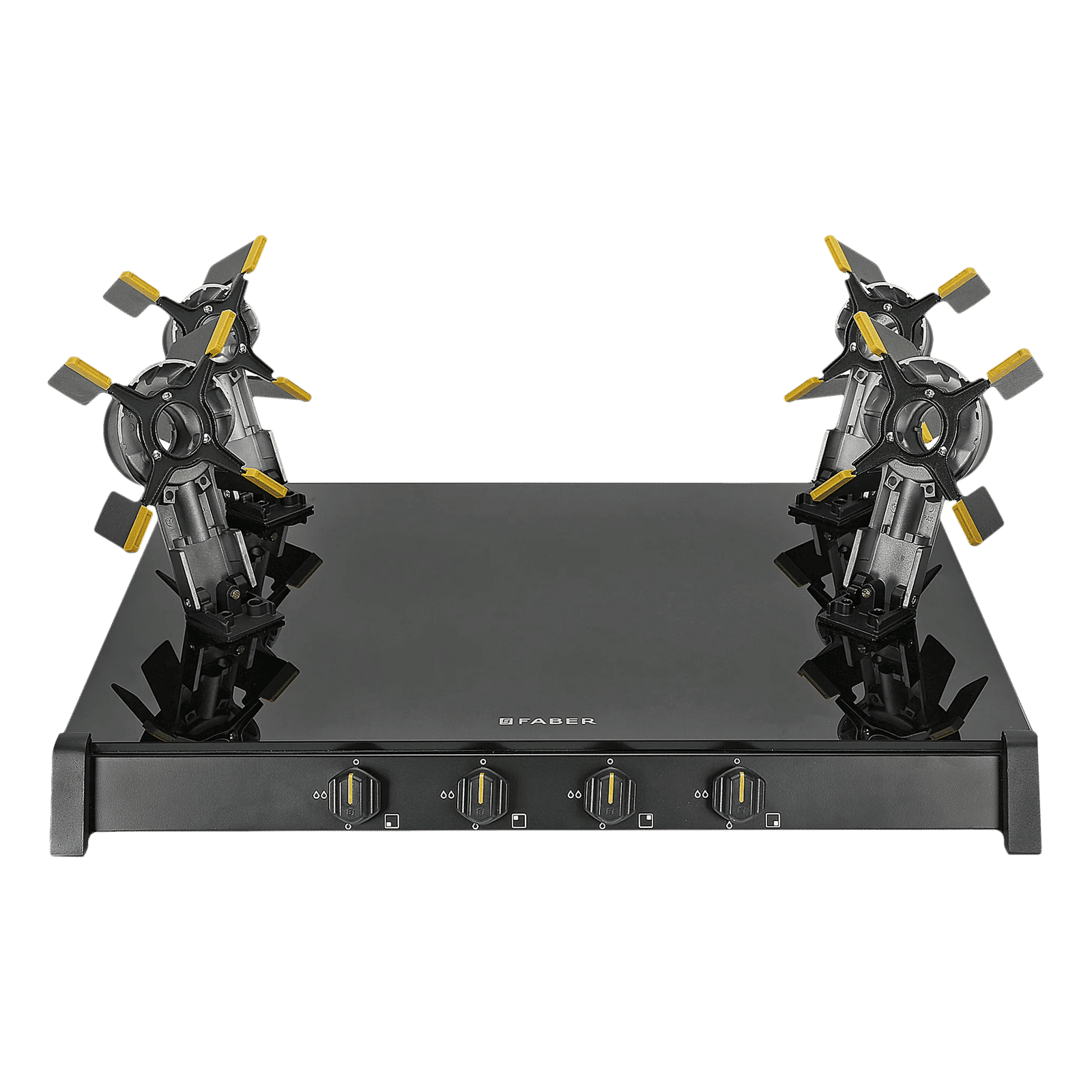 FABER GENIUS 704 BK Toughened Glass Top 4 Burner Manual Hob (Cast Iron Pan Support, Black)_10