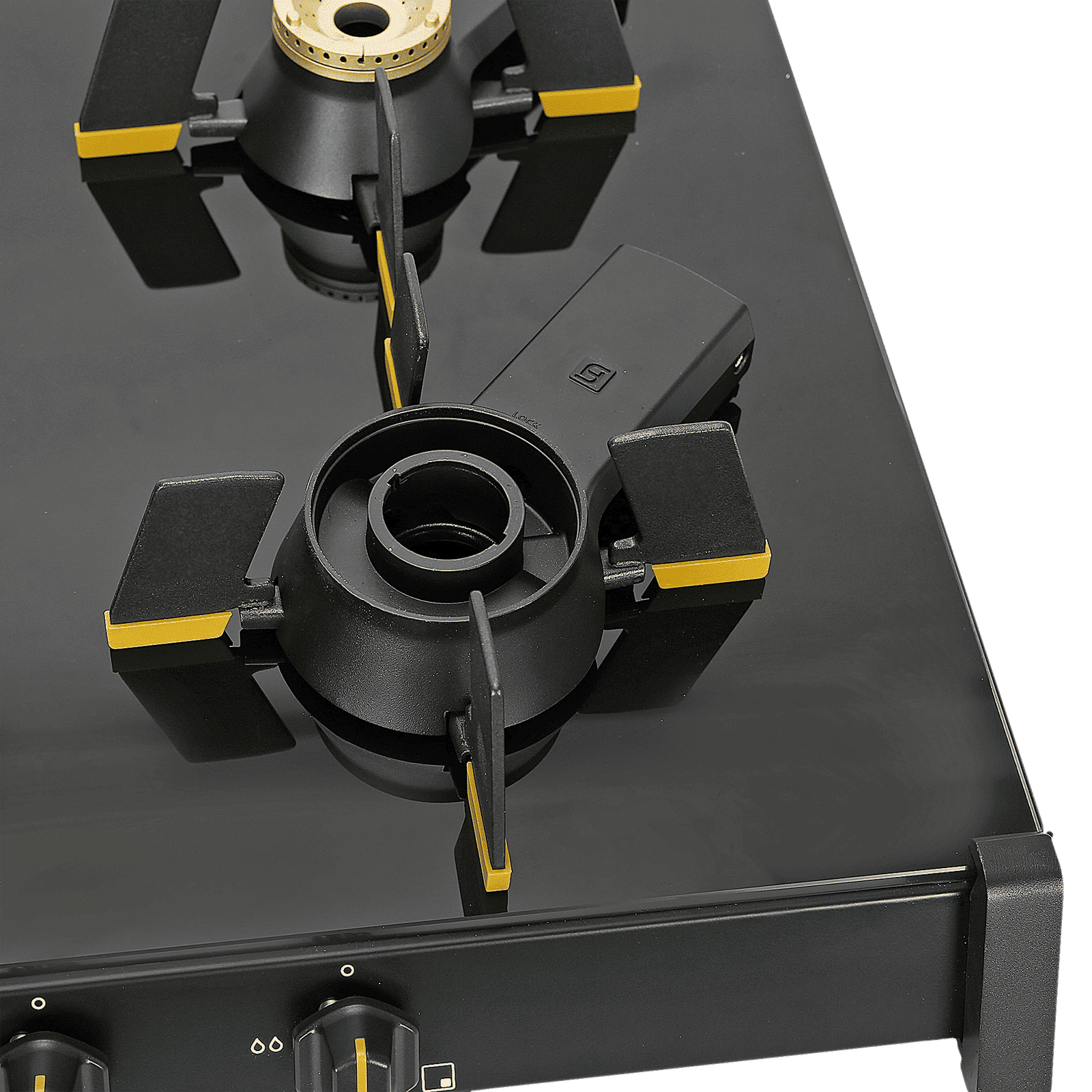 FABER GENIUS 704 BK Toughened Glass Top 4 Burner Manual Hob (Cast Iron Pan Support, Black)_12