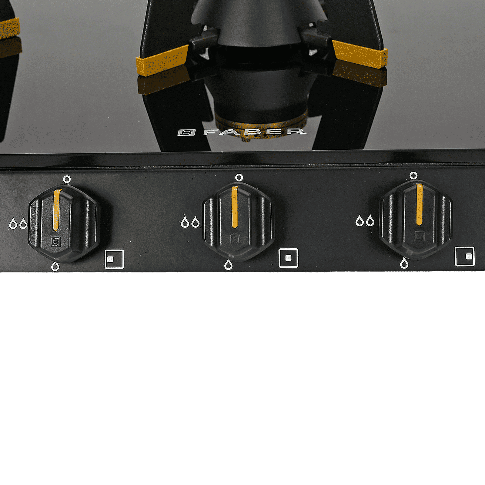 FABER GENIUS 753 AI Toughened Glass Top 3 Burner Manual Hob (Cast Iron Pan Support, Black)_5