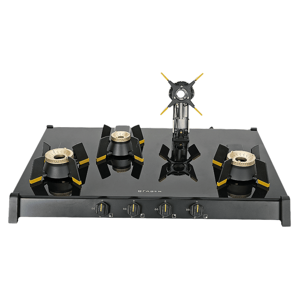 FABER GENIUS 804 AI Toughened Glass Top 4 Burner Manual Hob (Cast Iron Pan Support, Black)_13