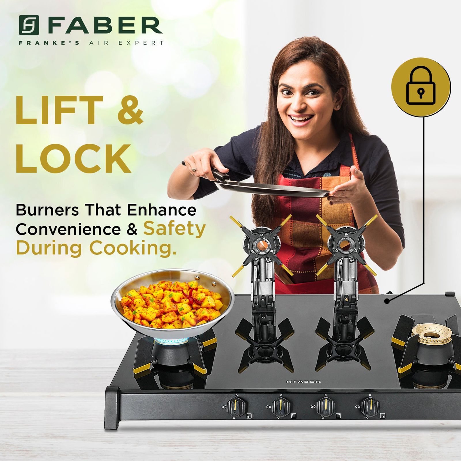FABER GENIUS 804 AI Toughened Glass Top 4 Burner Manual Hob (Cast Iron Pan Support, Black)_15