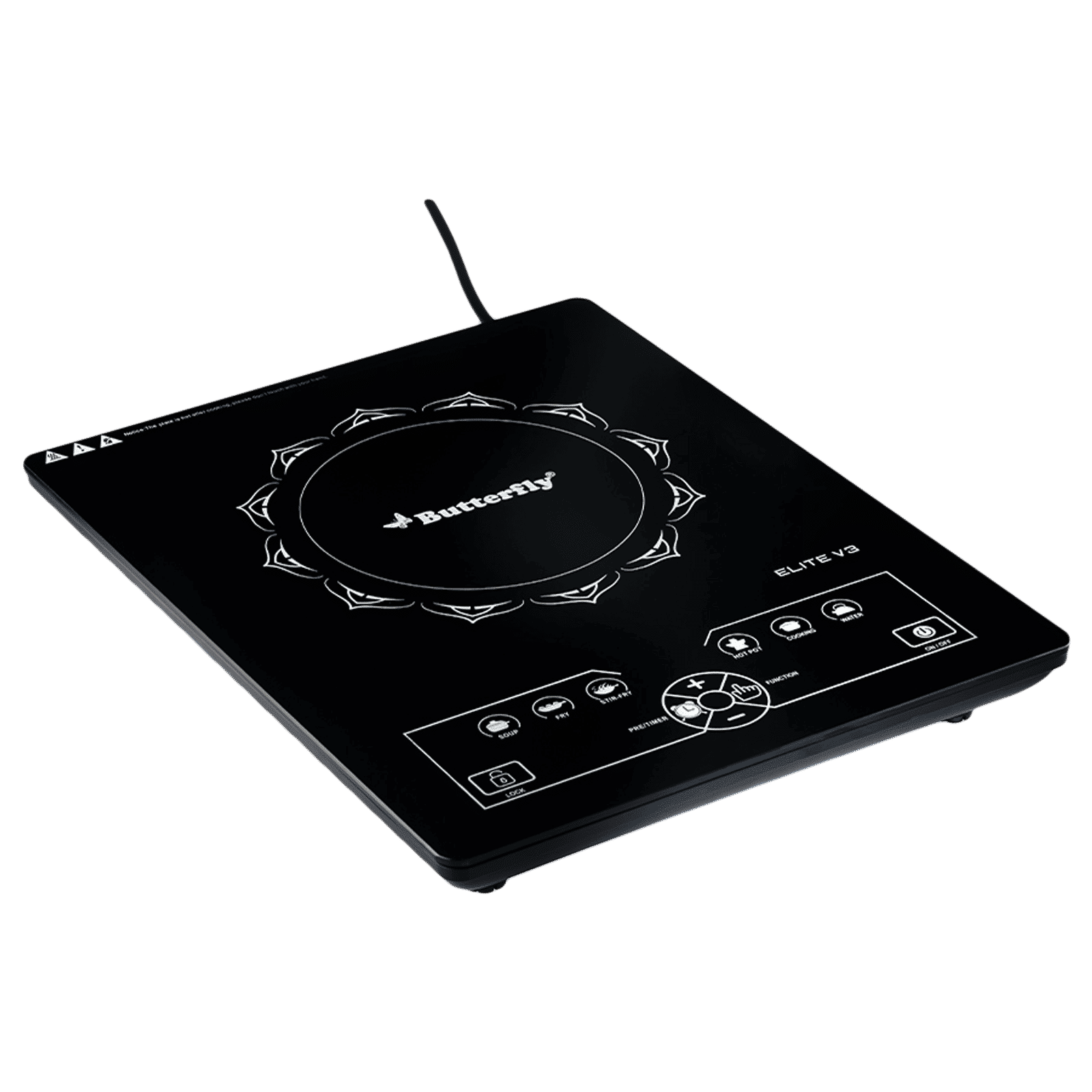 Butterfly Elite V3 2200W Single Induction Cooktop with 6 Cooking Menus_4