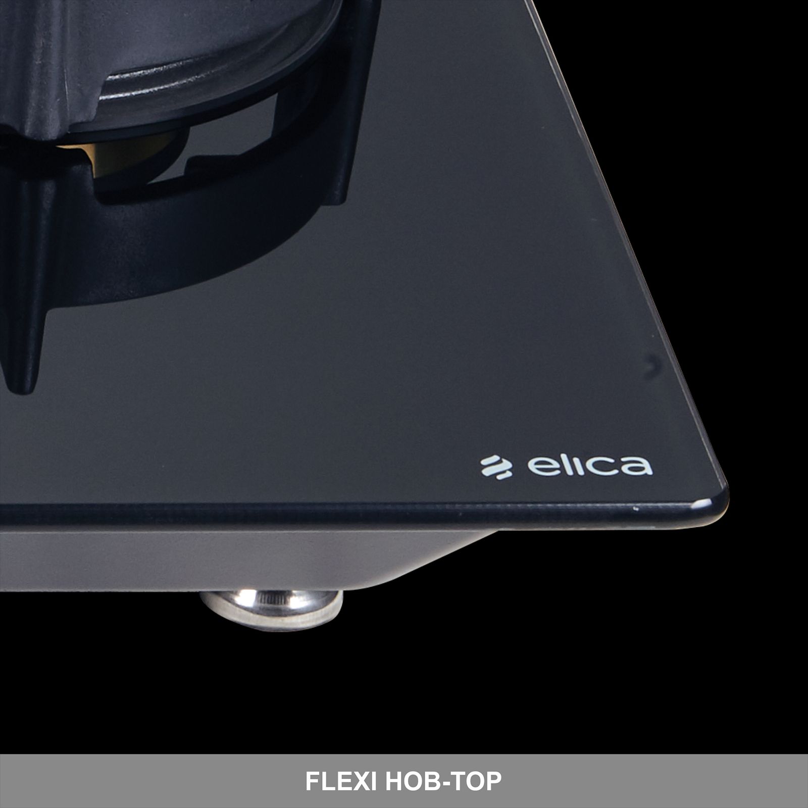 elica Flexi DFS Pro FB 4B 70 DX Glass Top 4 Burner Automatic Hob (Cast Iron Pan Support, Black Glass)_4