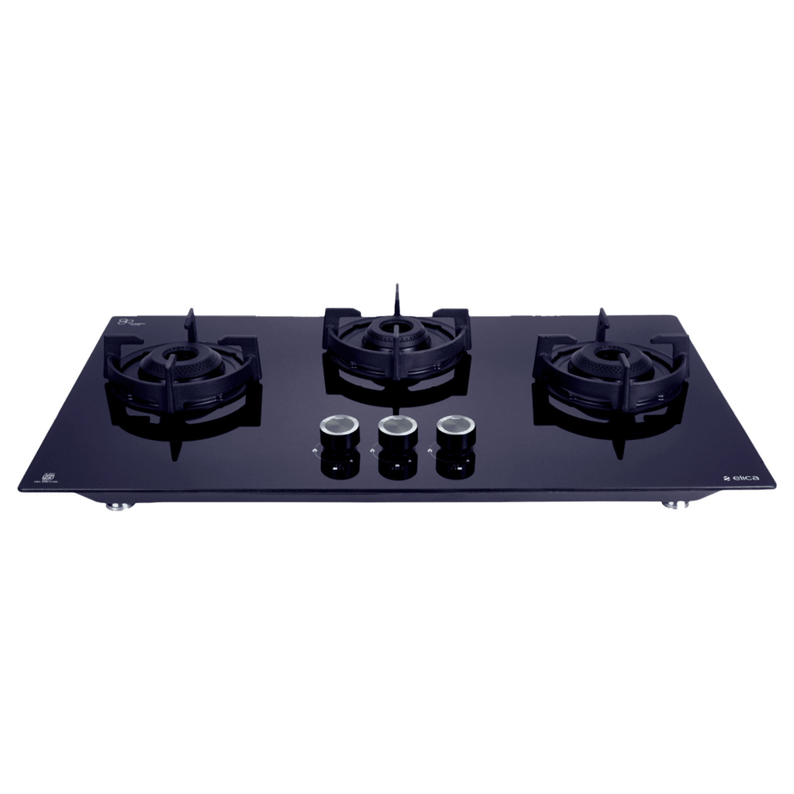 elica Flexi 375 Lotus IND HD Glass Top 3 Burner Automatic Hob (Direct Multi Flame Burner, Black)_1