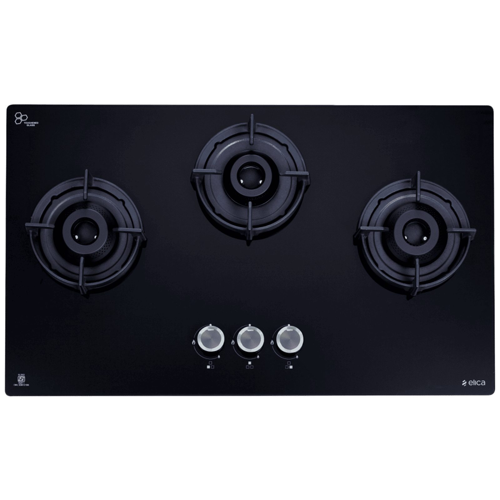 elica Flexi 375 Lotus IND HD Glass Top 3 Burner Automatic Hob (Direct Multi Flame Burner, Black)_5