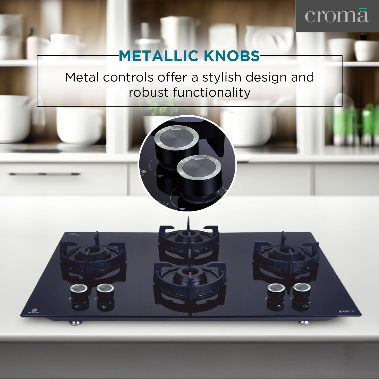 elica Flexi 491 Lotus IND HD Toughened Glass Top 4 Burner Automatic Hob (Direct Multi-flame Burner, Black)_11