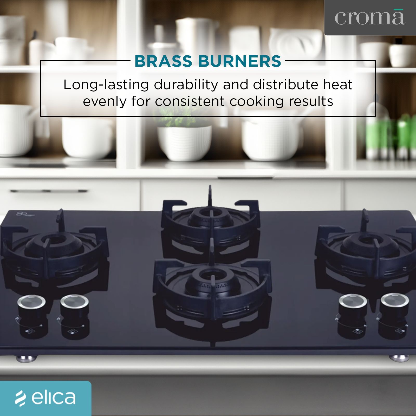 elica Flexi 491 Lotus IND HD Toughened Glass Top 4 Burner Automatic Hob (Direct Multi-flame Burner, Black)_9