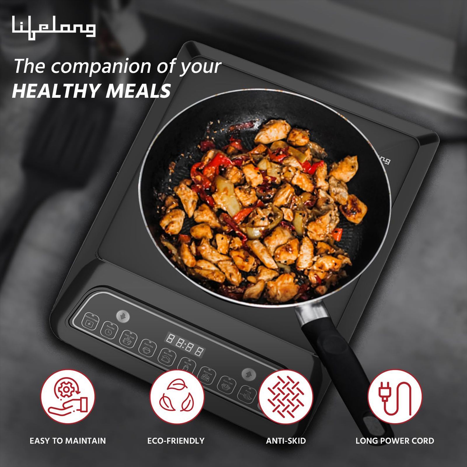 Lifelong 2000W Induction Cooktop with 7 Preset Menus Lifelong 2000W Induction Cooktop with 7 Preset Menus_2