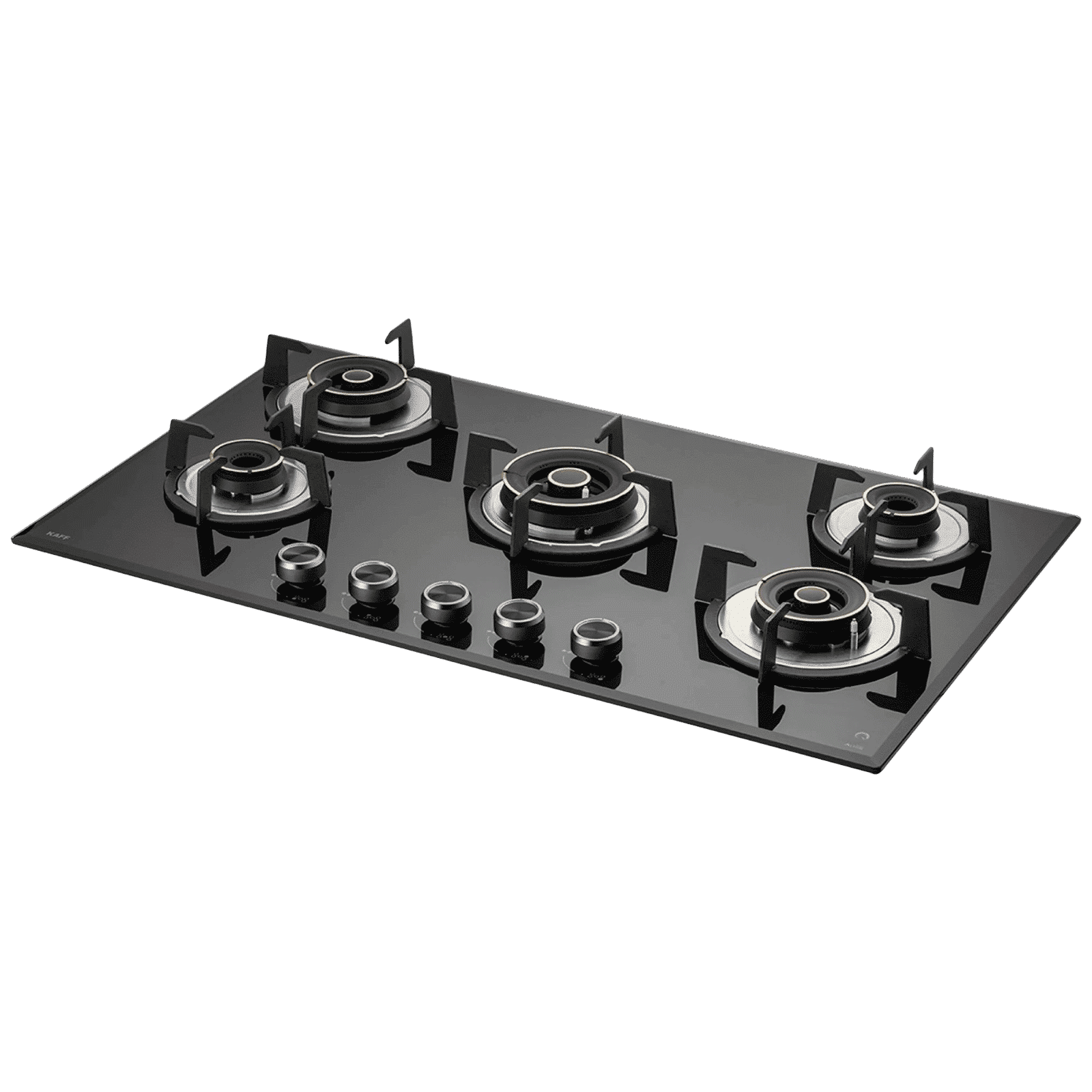 KAFF ALN 865 Glass Top 5 Burner Automatic Hob (Matt Enameled Pan Support, Black)_7