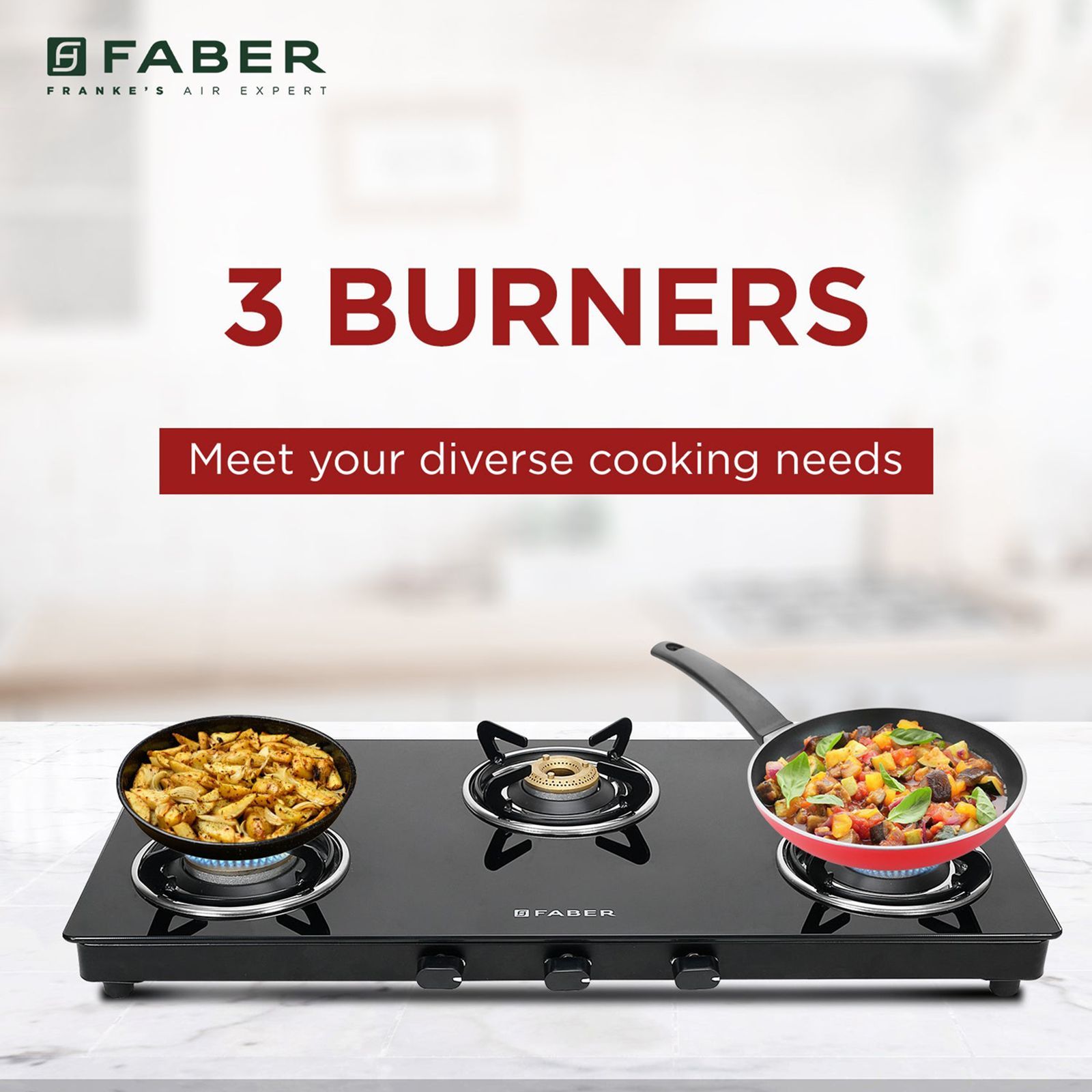 FABER Spark 3 Burner Manual Gas Stove (Knob Controlled, Black)_12