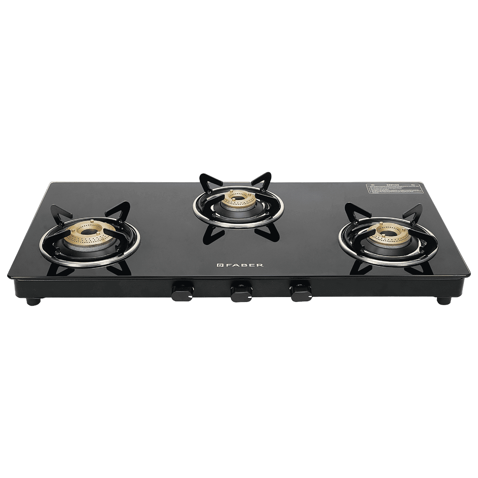 FABER Spark 3 Burner Manual Gas Stove (Knob Controlled, Black)_4
