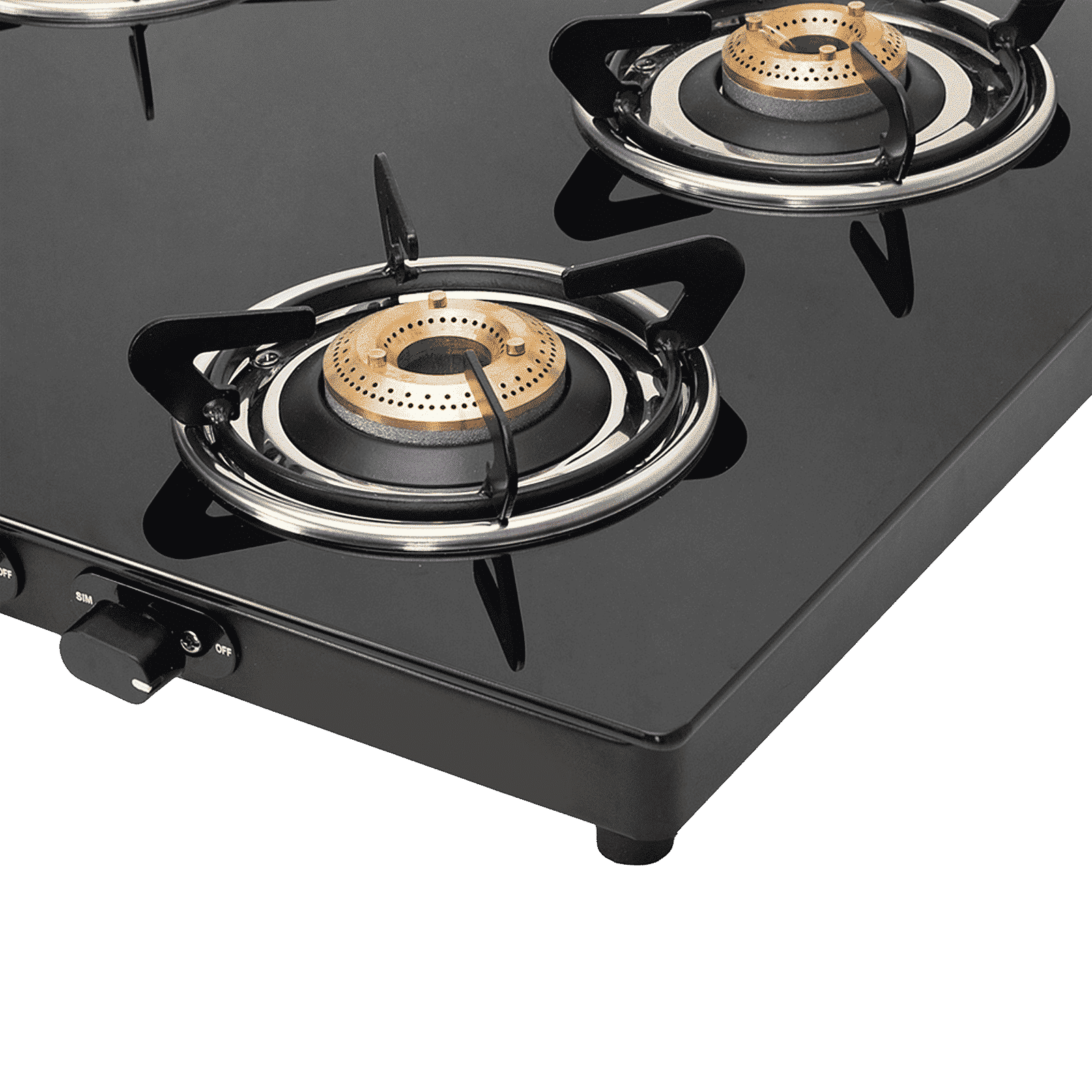 FABER Spark 4 Burner Manual Gas Stove (Knob Control, Black)_6