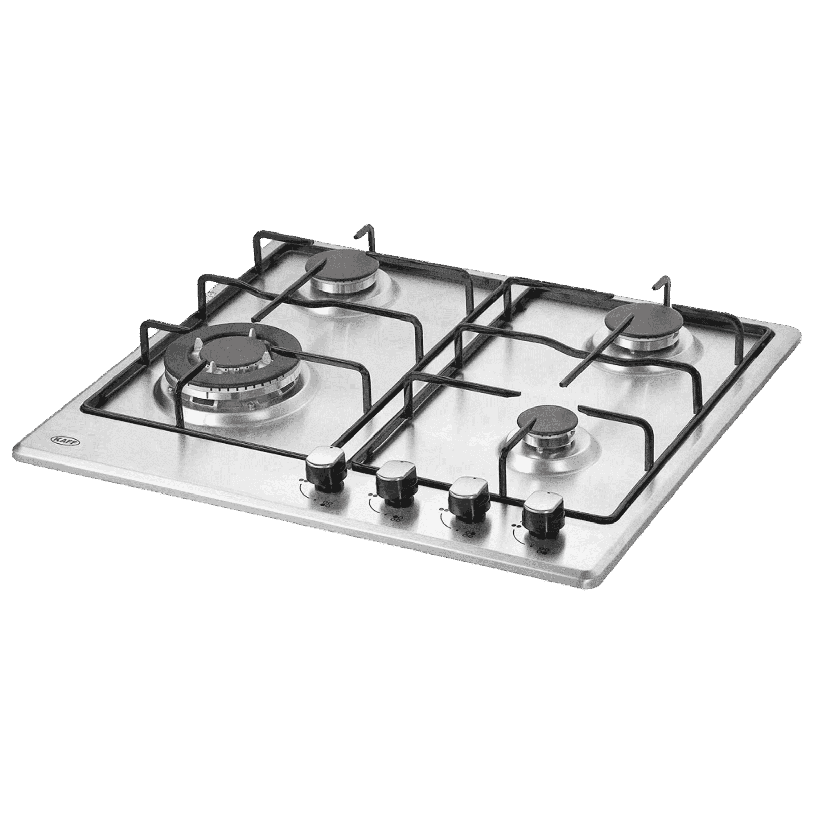 KAFF NE 4B 60 SS 4 Burner Automatic Hob (Matt Enameled Pan Support, Silver)_1