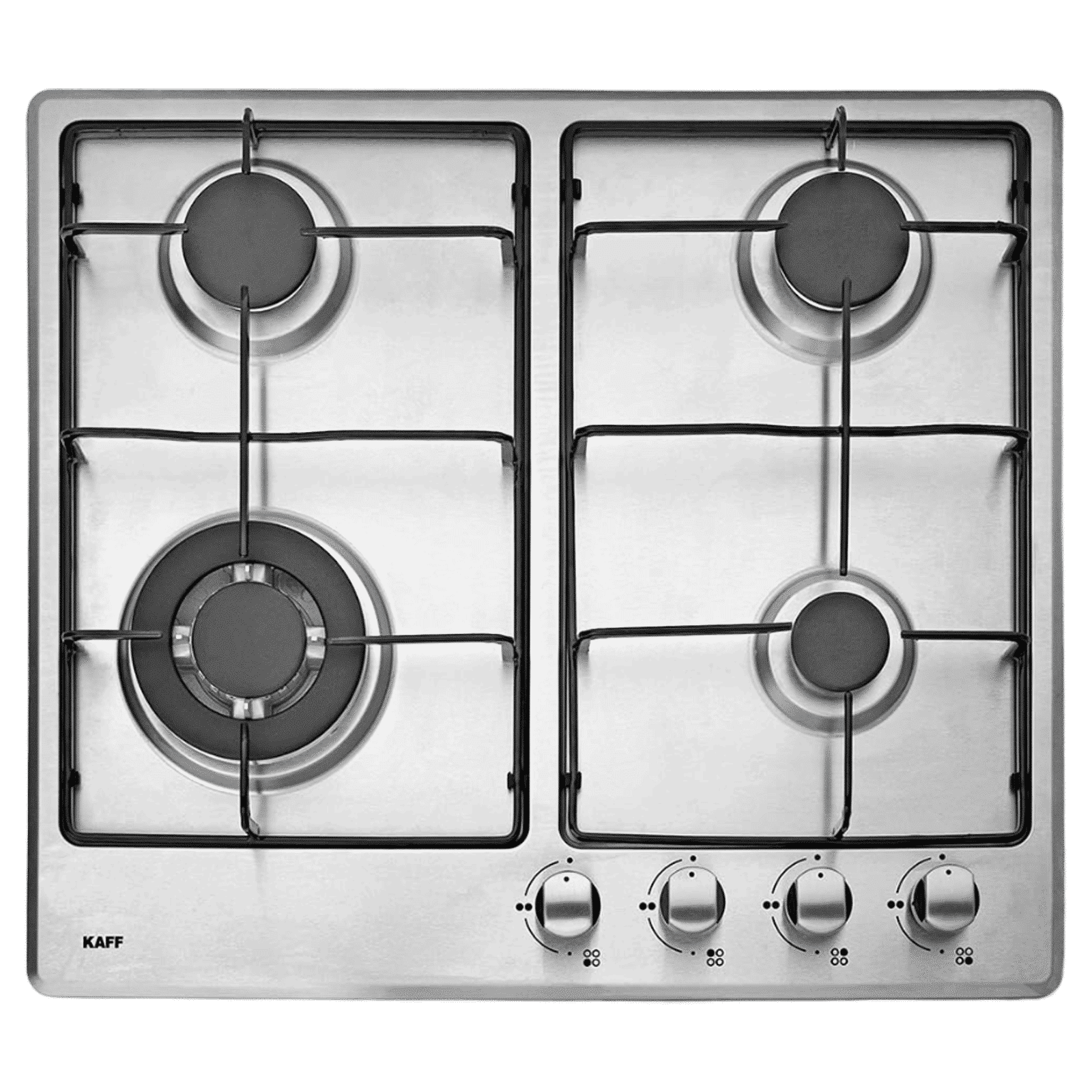 KAFF NE 4B 60 SS 4 Burner Automatic Hob (Matt Enameled Pan Support, Silver)_6