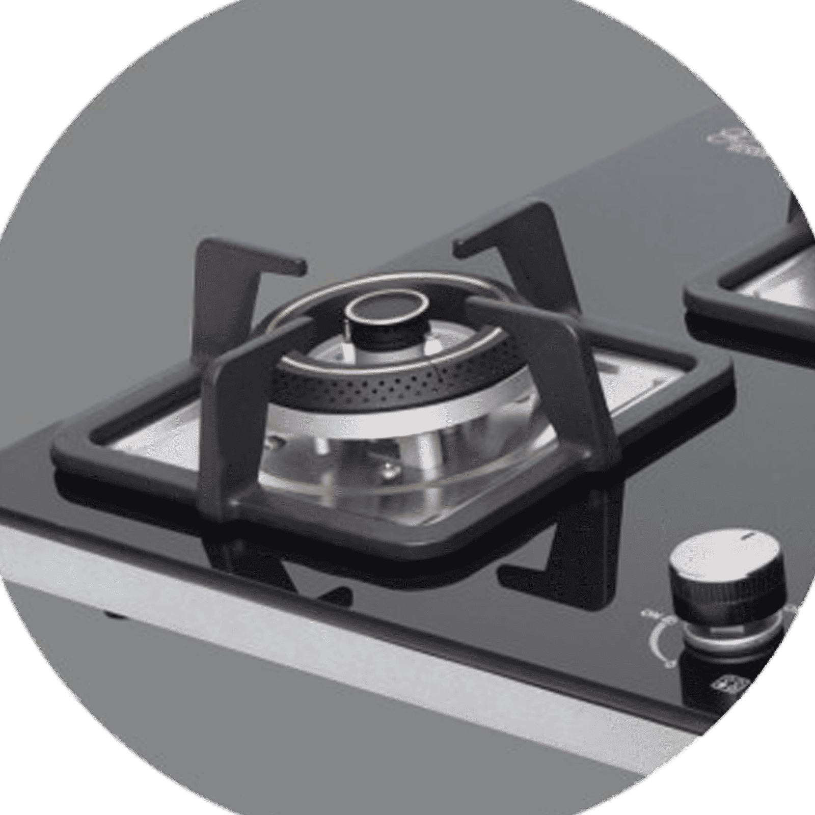 Sunflame SFD486BCS Toughened Glass Top 4 Burner Automatic Hob (Cast Iron Pan Supports, Black) Sunflame SFD486BCS Toughened Glass Top 4 Burner Automatic Hob (Cast Iron Pan Supports, Black)_4