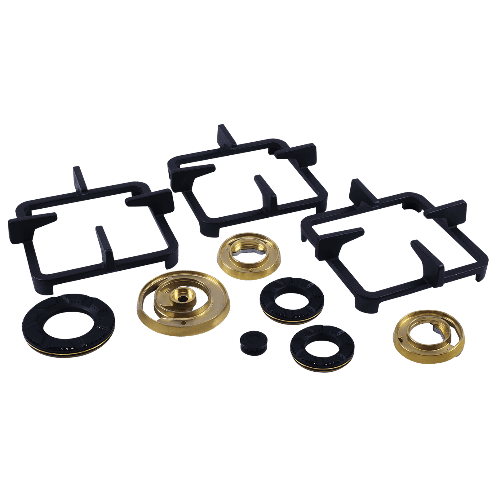 Croma Toughened Glass Top 3 Burner Automatic Hob (Cast Iron Pan Supports, Black)_9