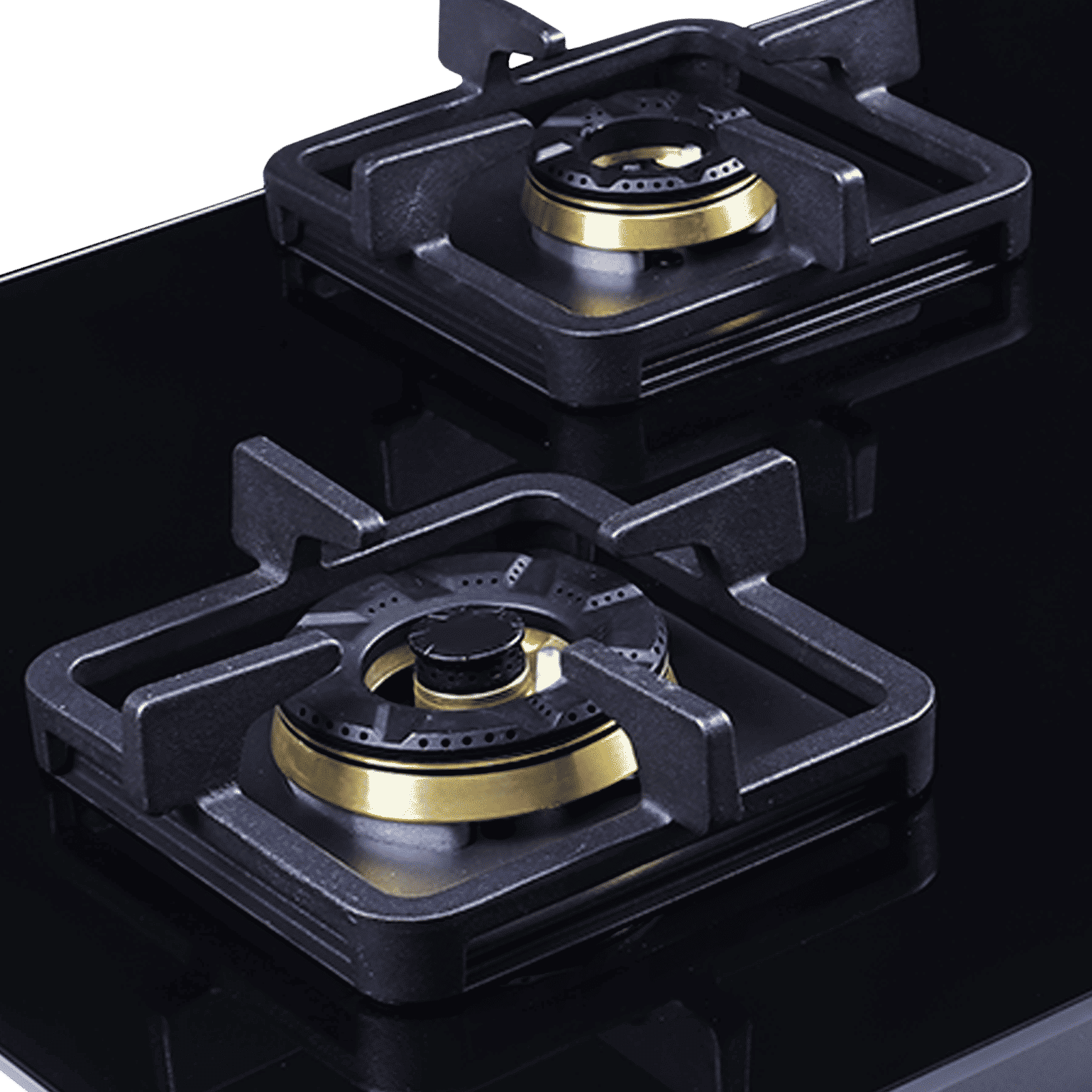 Croma Toughened Glass Top 3 Burner Automatic Hob (Cast Iron Pan Supports, Black)_4