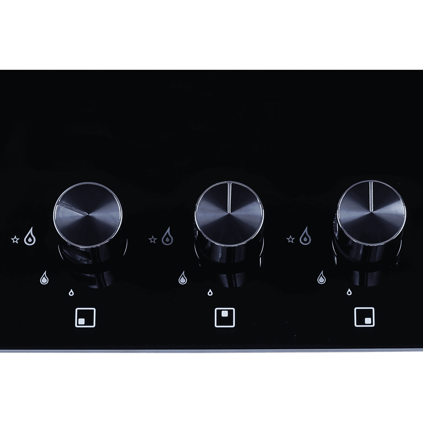 Croma Toughened Glass Top 3 Burner Automatic Hob (Cast Iron Pan Supports, Black)_5