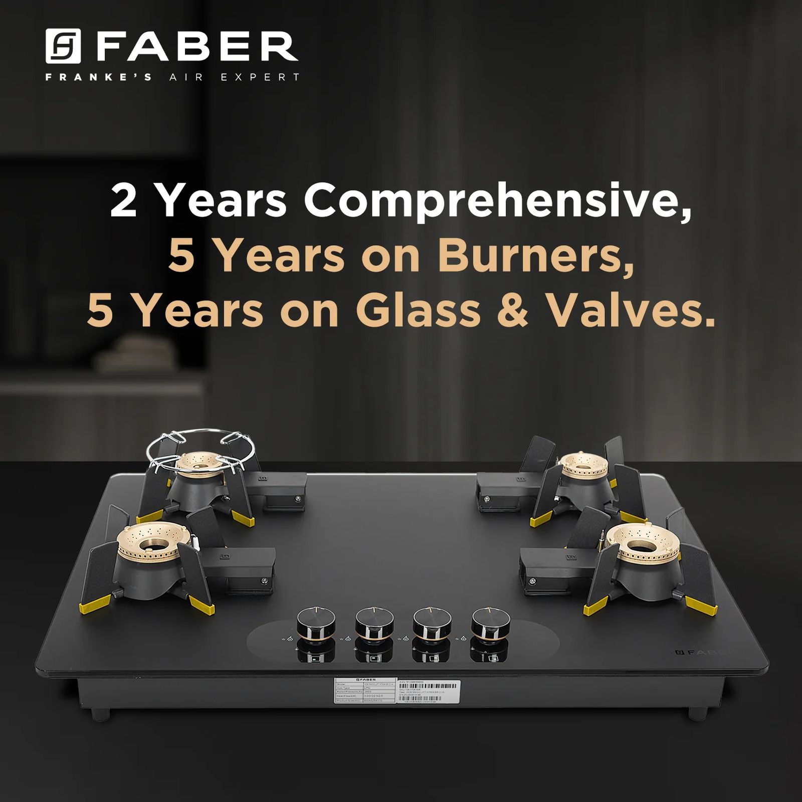 FABER Magiclift HT804 BR CI AI Toughened Glass Top 4 Burner Automatic Hob (Flame Failure Device, Black) FABER Magiclift HT804 BR CI AI Toughened Glass Top 4 Burner Automatic Hob (Flame Failure Device, Black)_14