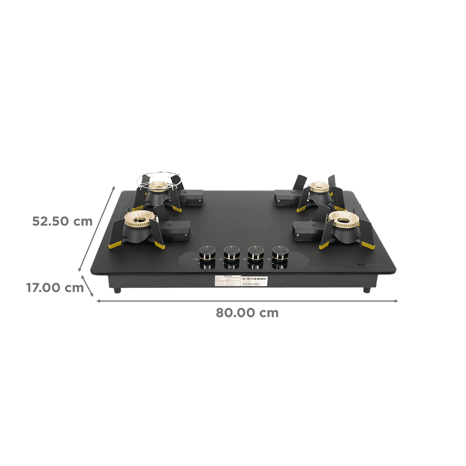 FABER Magiclift HT804 BR CI AI Toughened Glass Top 4 Burner Automatic Hob (Flame Failure Device, Black) FABER Magiclift HT804 BR CI AI Toughened Glass Top 4 Burner Automatic Hob (Flame Failure Device, Black)_2