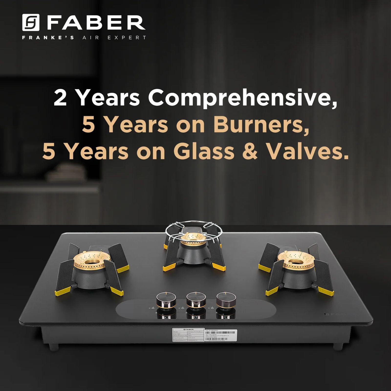 FABER Magiclift HT753 BR CI AI Toughened Glass Top 3 Burner Automatic Hob (Lift and Lock Feature, Black)_11
